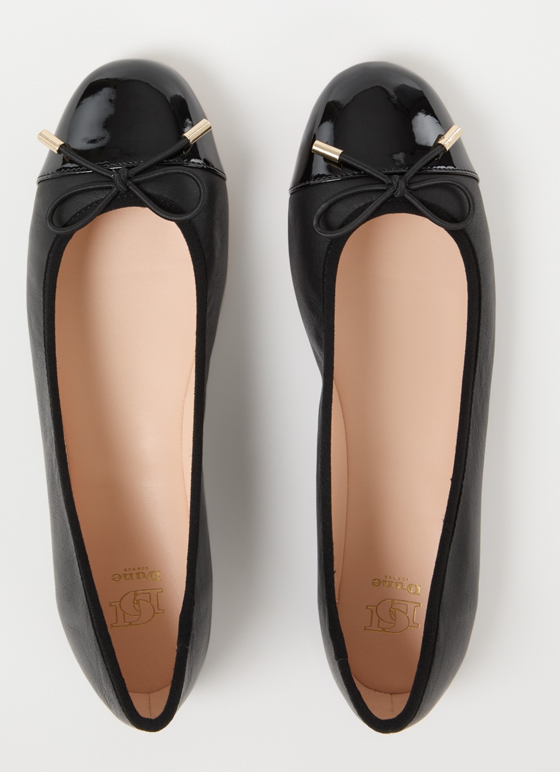 Dune London Highest ballerina met lakleren details - detail 3 zwart