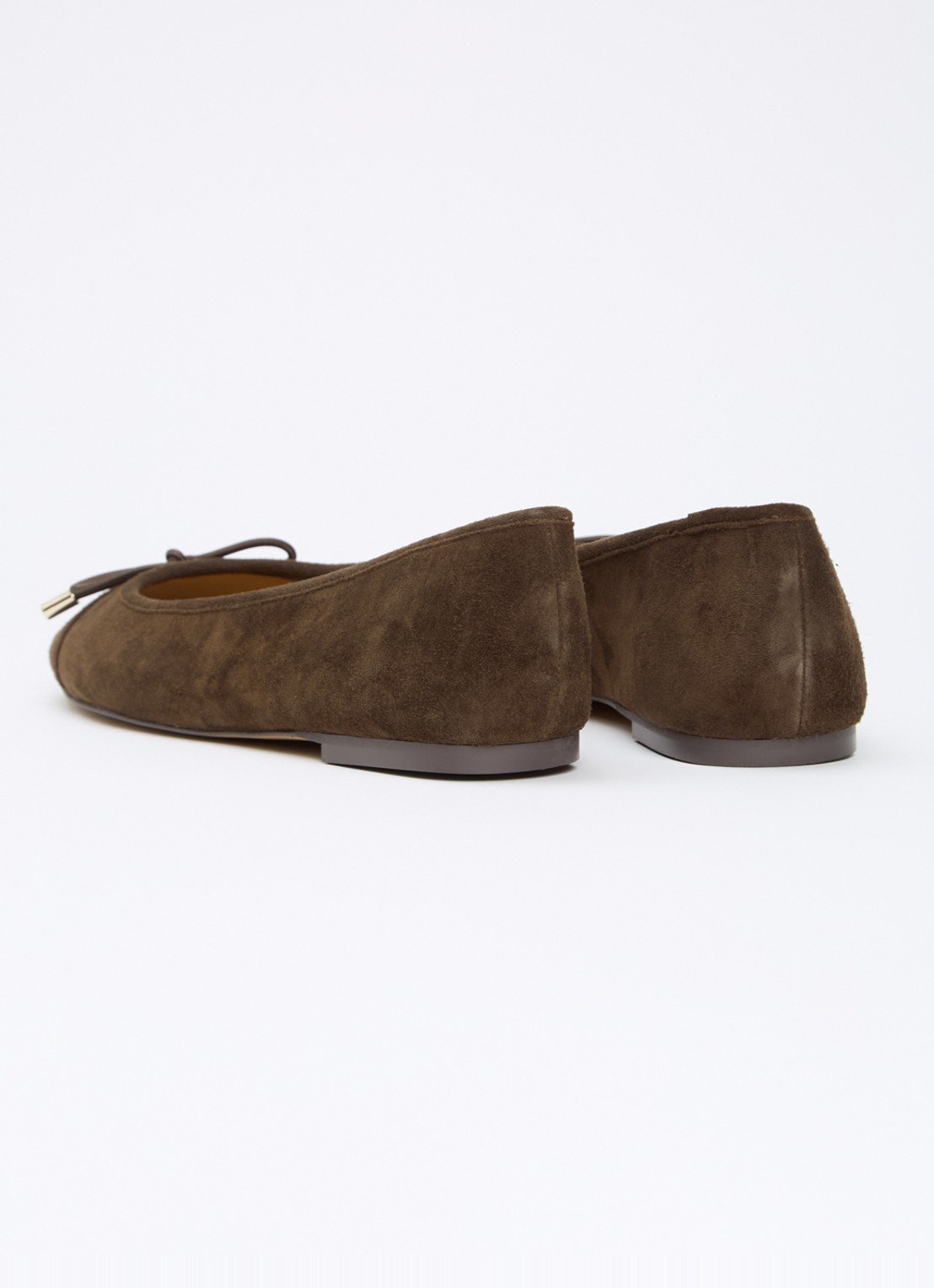 Dune London Highest ballerina met lakleren details - achterkant bruin