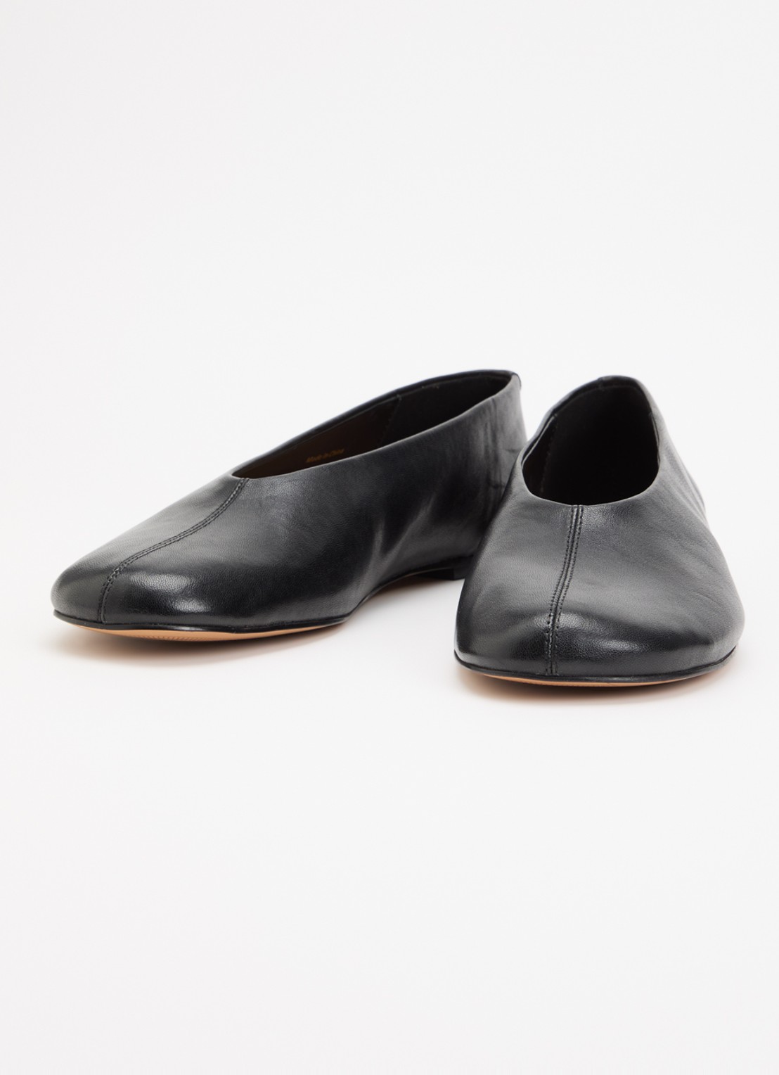 Dune London Highway ballerina van leer - detail 2 zwart