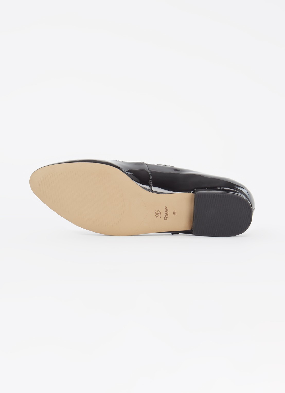 Dune London Hipplie ballerina met lakfinish - detail 4 zwart
