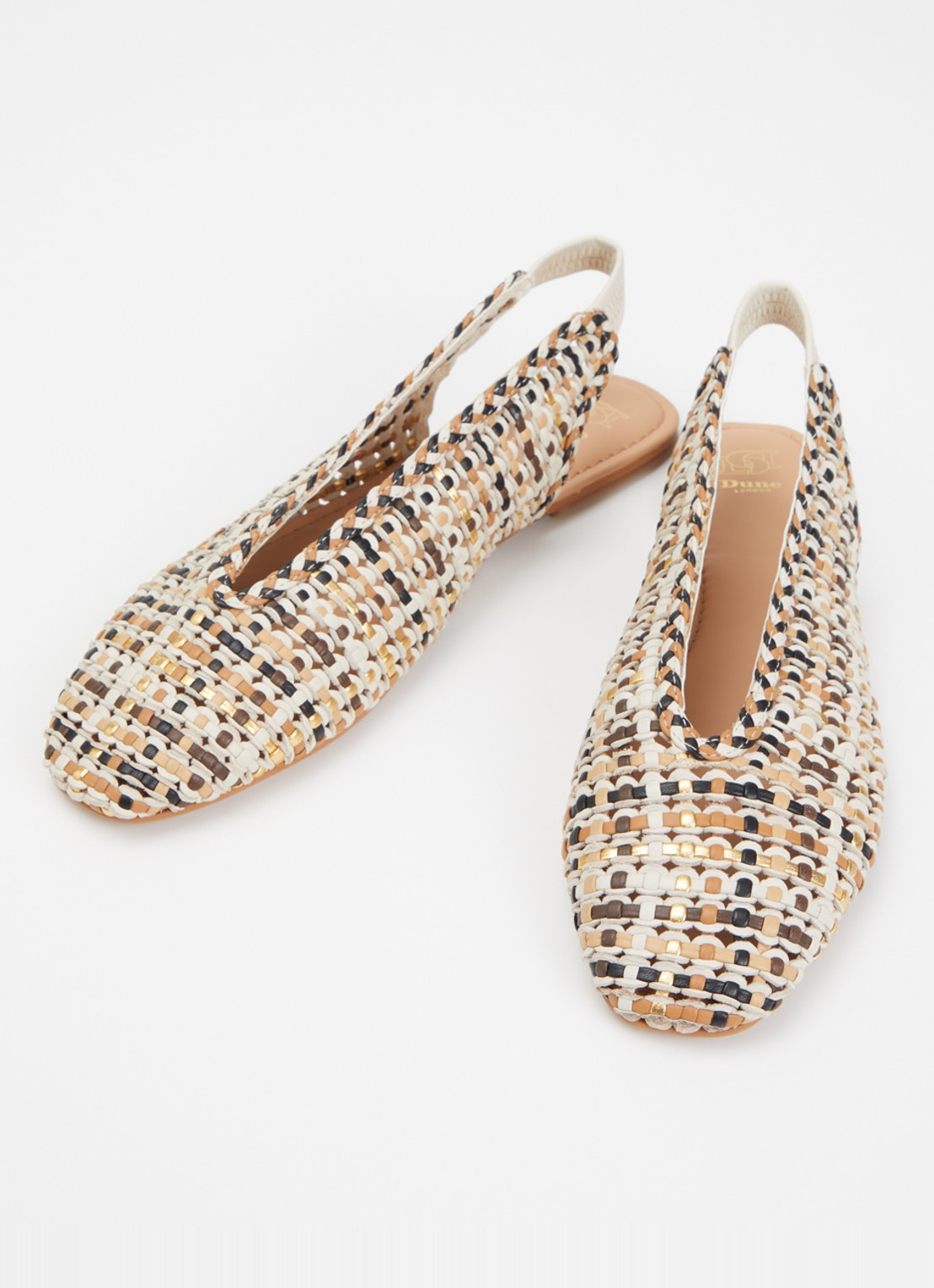 Dune London Hollianne slingback van leer - detail 3 beige