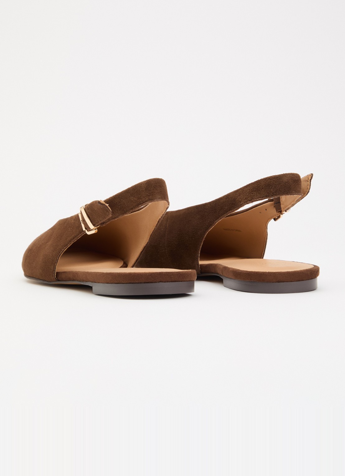 Dune London Honora slingback van leer - achterkant 5 chocoladebruin