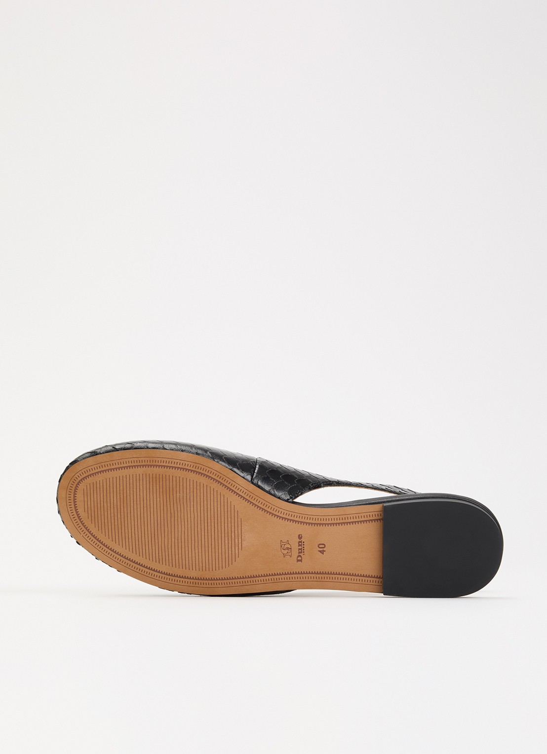 Dune London Honora slingback van leer - detail 4 zwart
