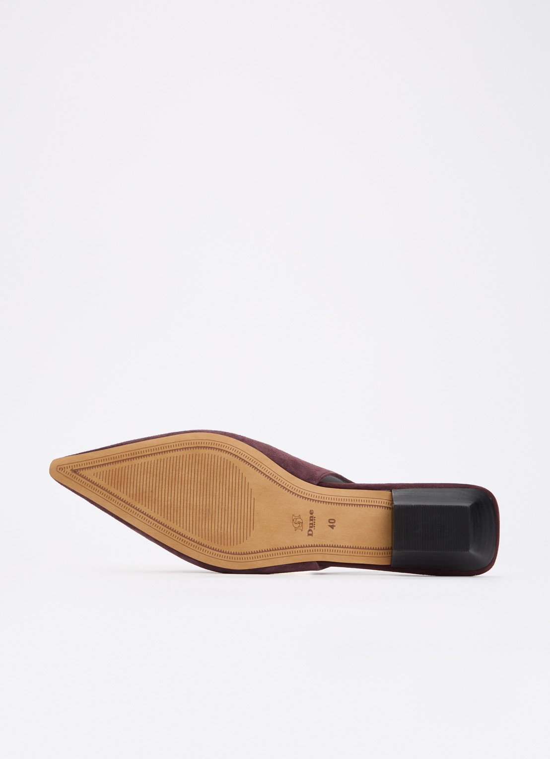 Dune London Hostess slingback van leer - detail 4 aubergine