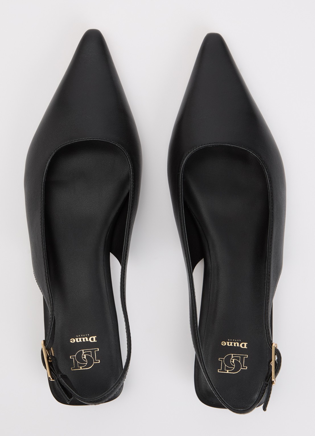 Dune London Hostess slingback van leer - detail 3 zwart
