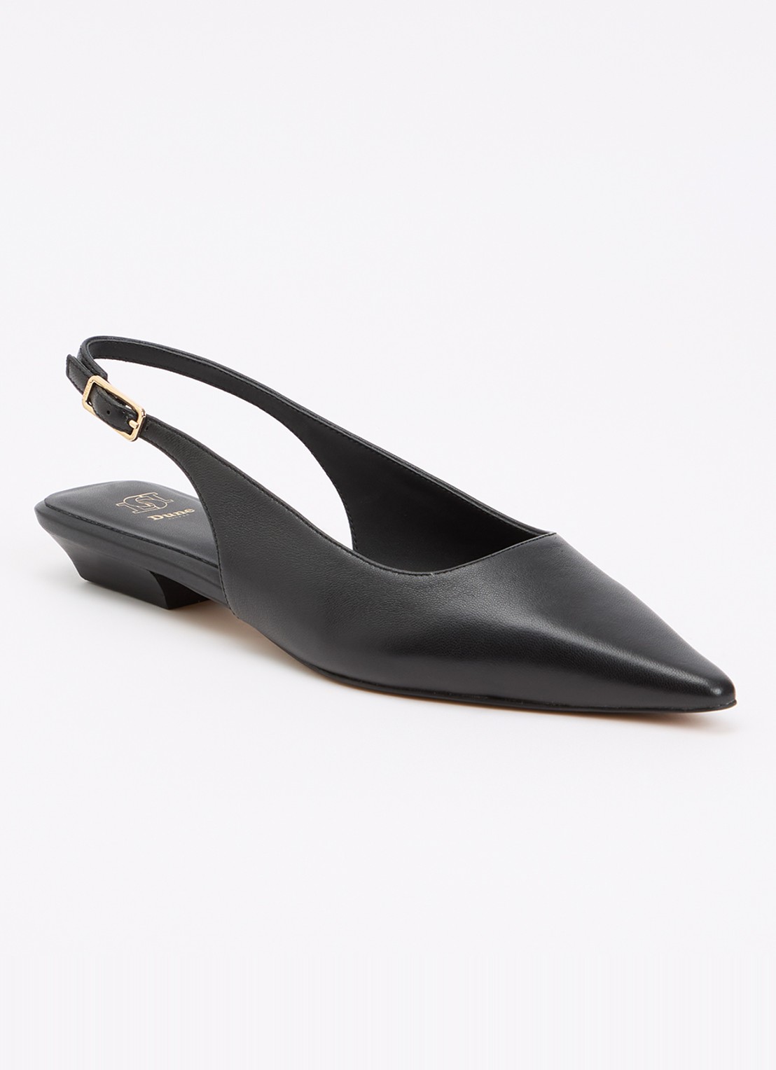 Dune London Hostess slingback van leer - voorkant 5 zwart