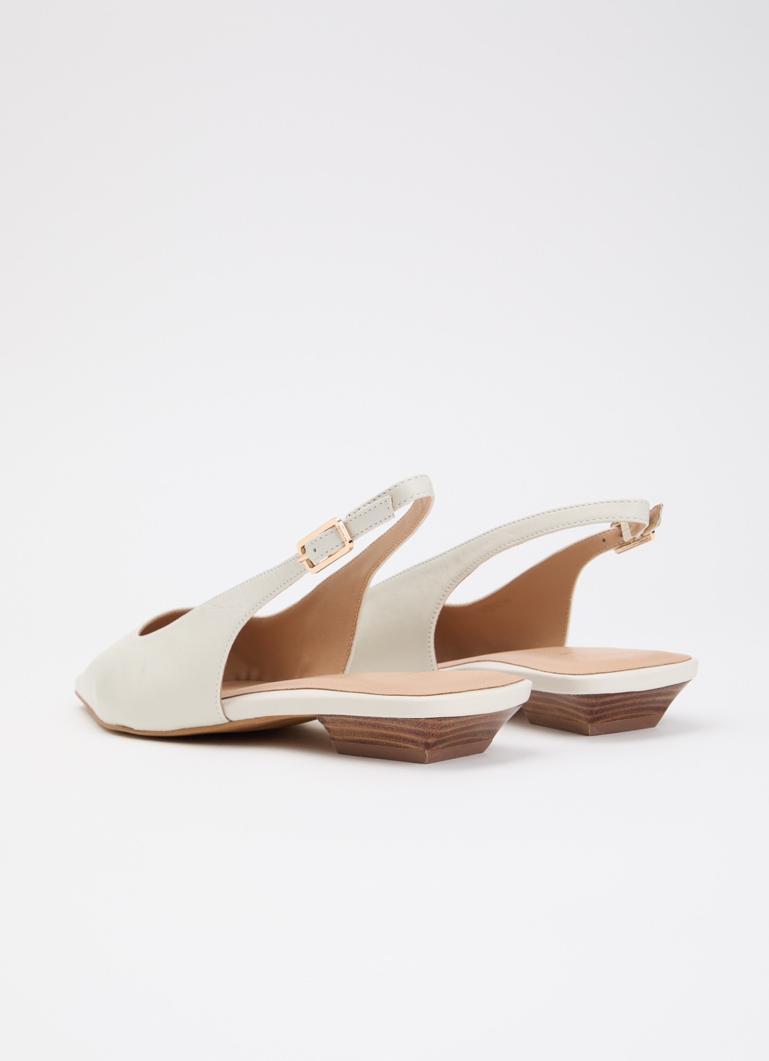Dune London Hostess slingback van leer - achterkant 5 gebroken wit