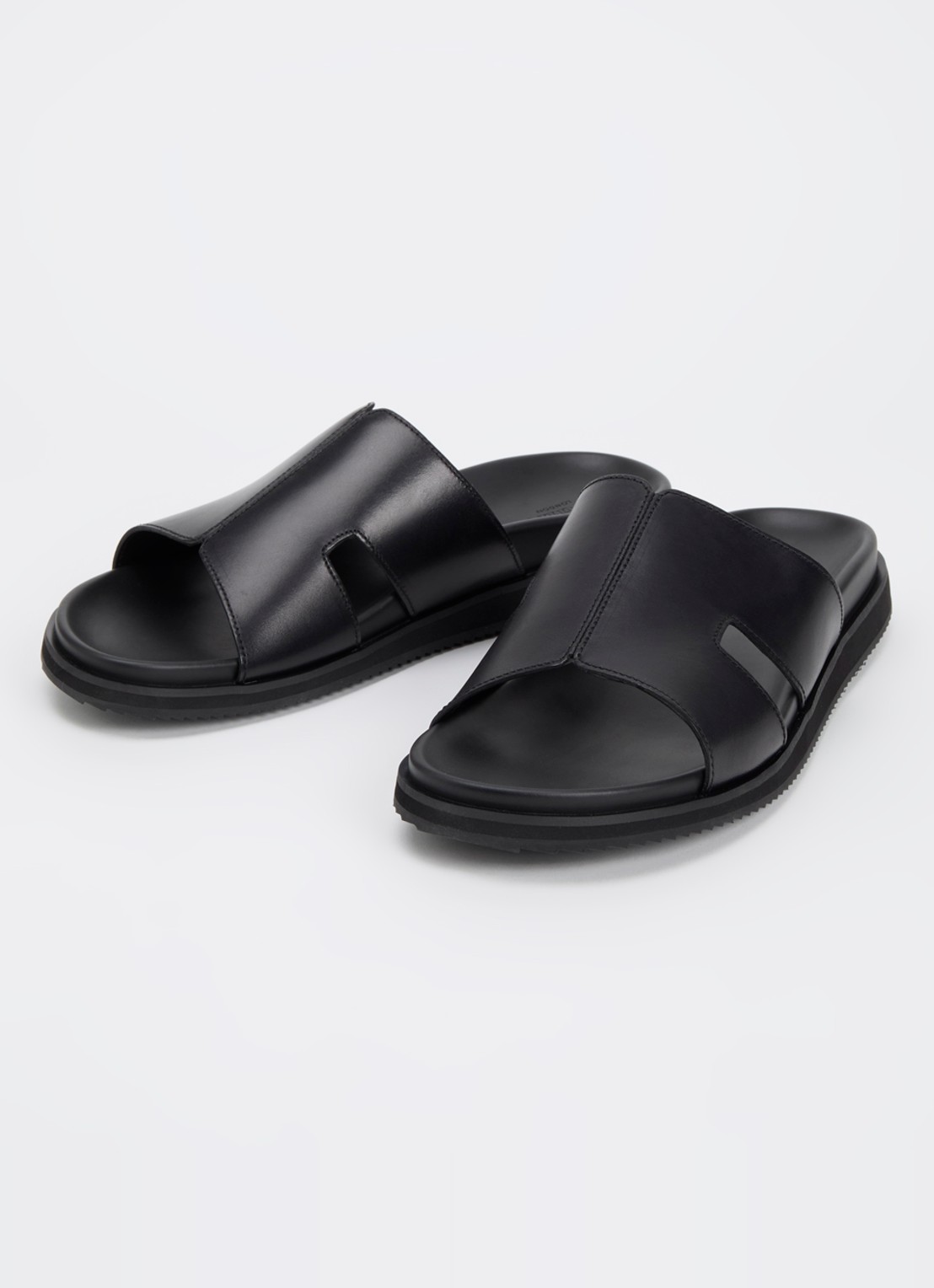 Dune London Insight slipper van leer - detail 3 zwart