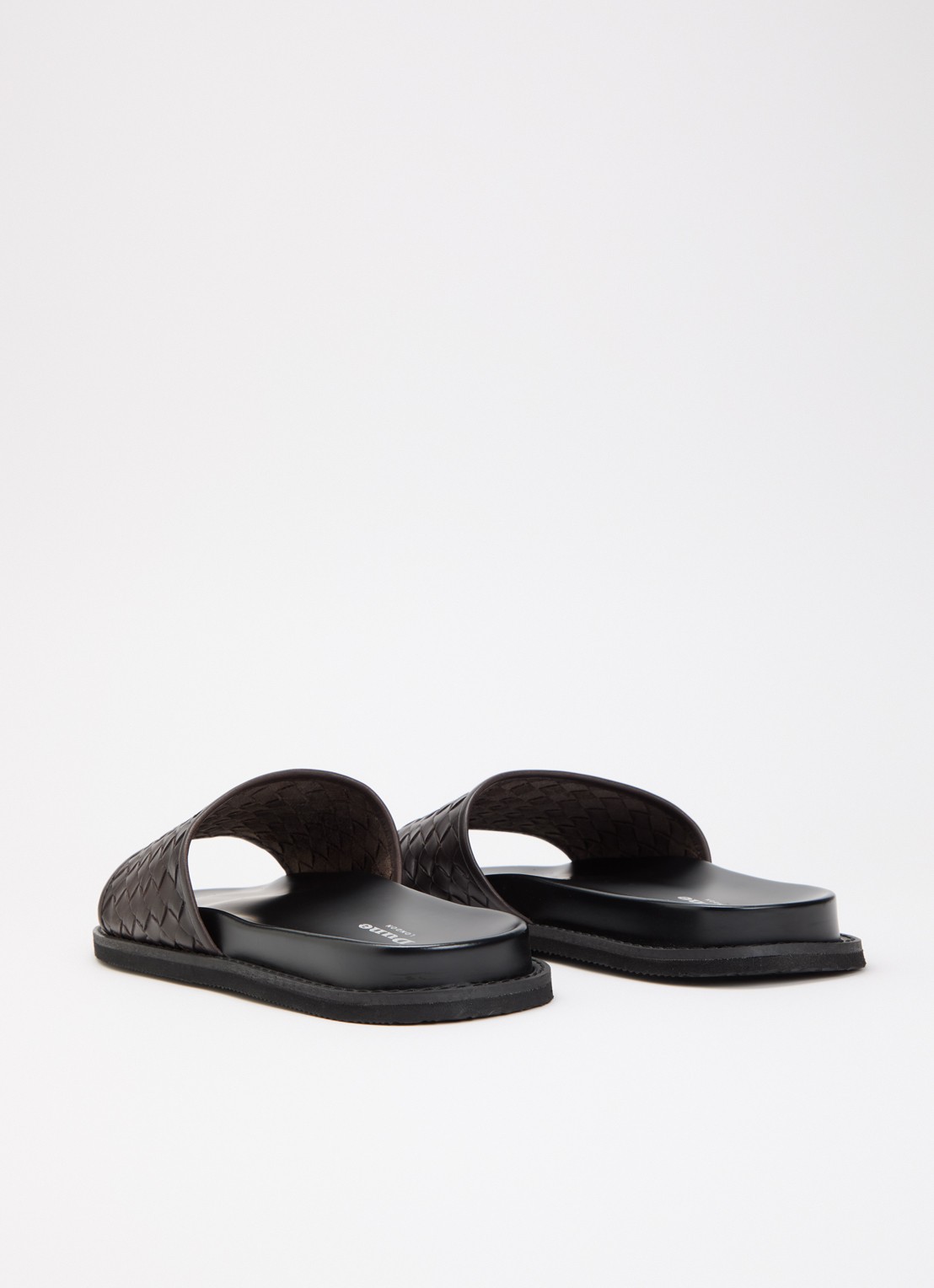 Dune London Ivar slipper van leer - achterkant 5 bruin