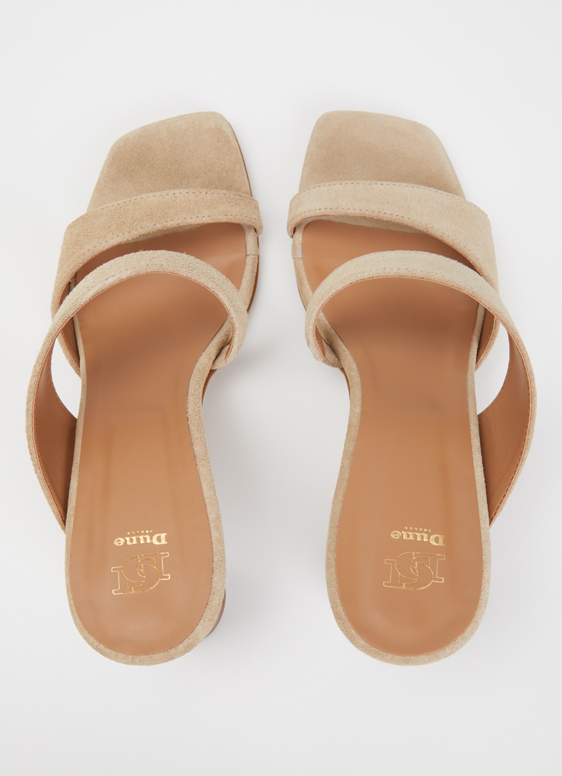 Dune London Jaeda muiltje van suède - detail 2 beige