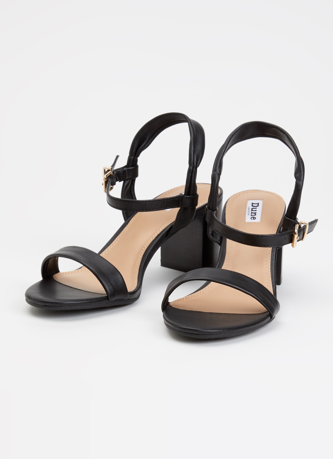 Dune London Jaliz sandalette van leer - detail 3 zwart
