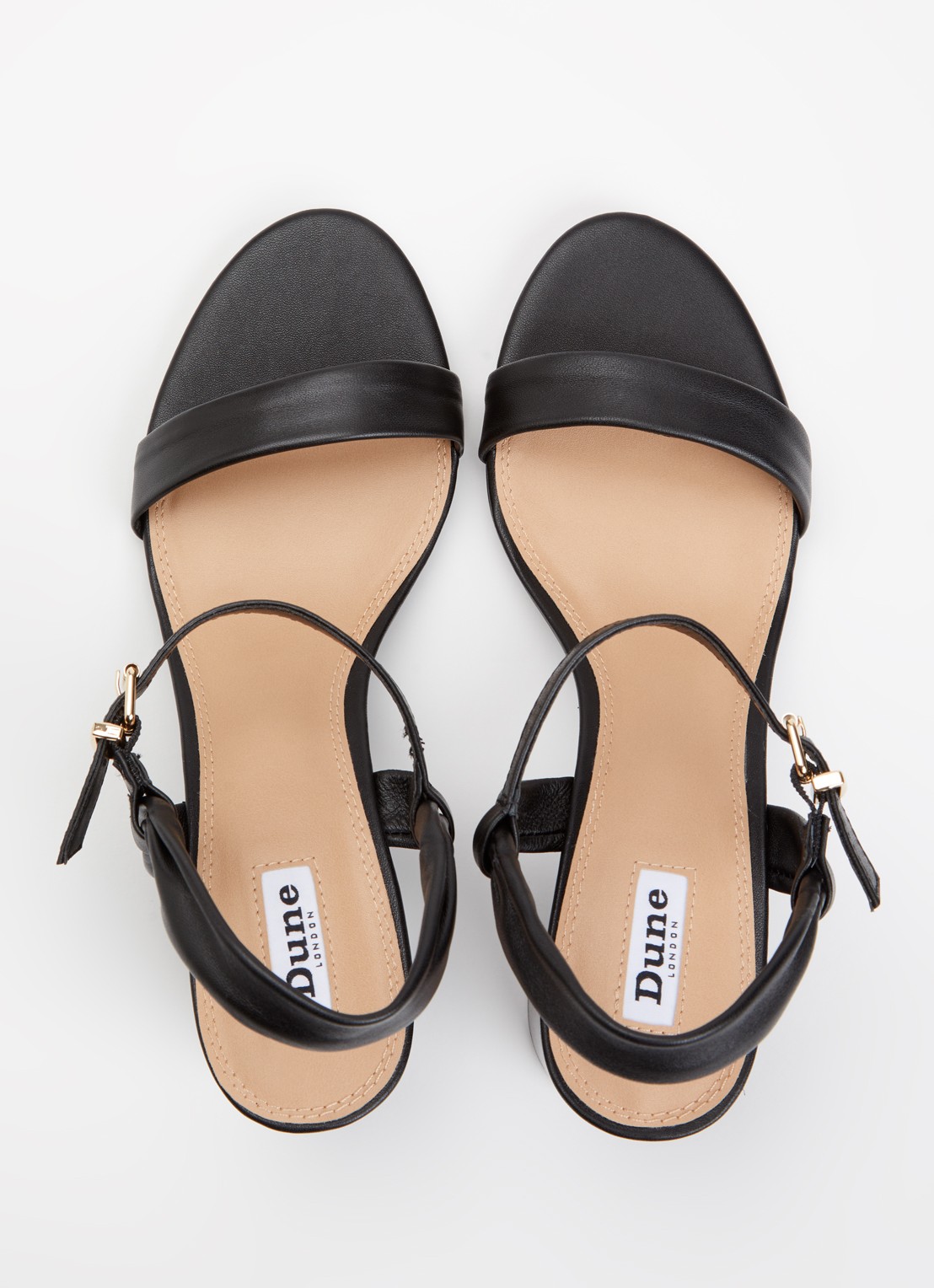 Dune London Jaliz sandalette van leer - detail 4 zwart