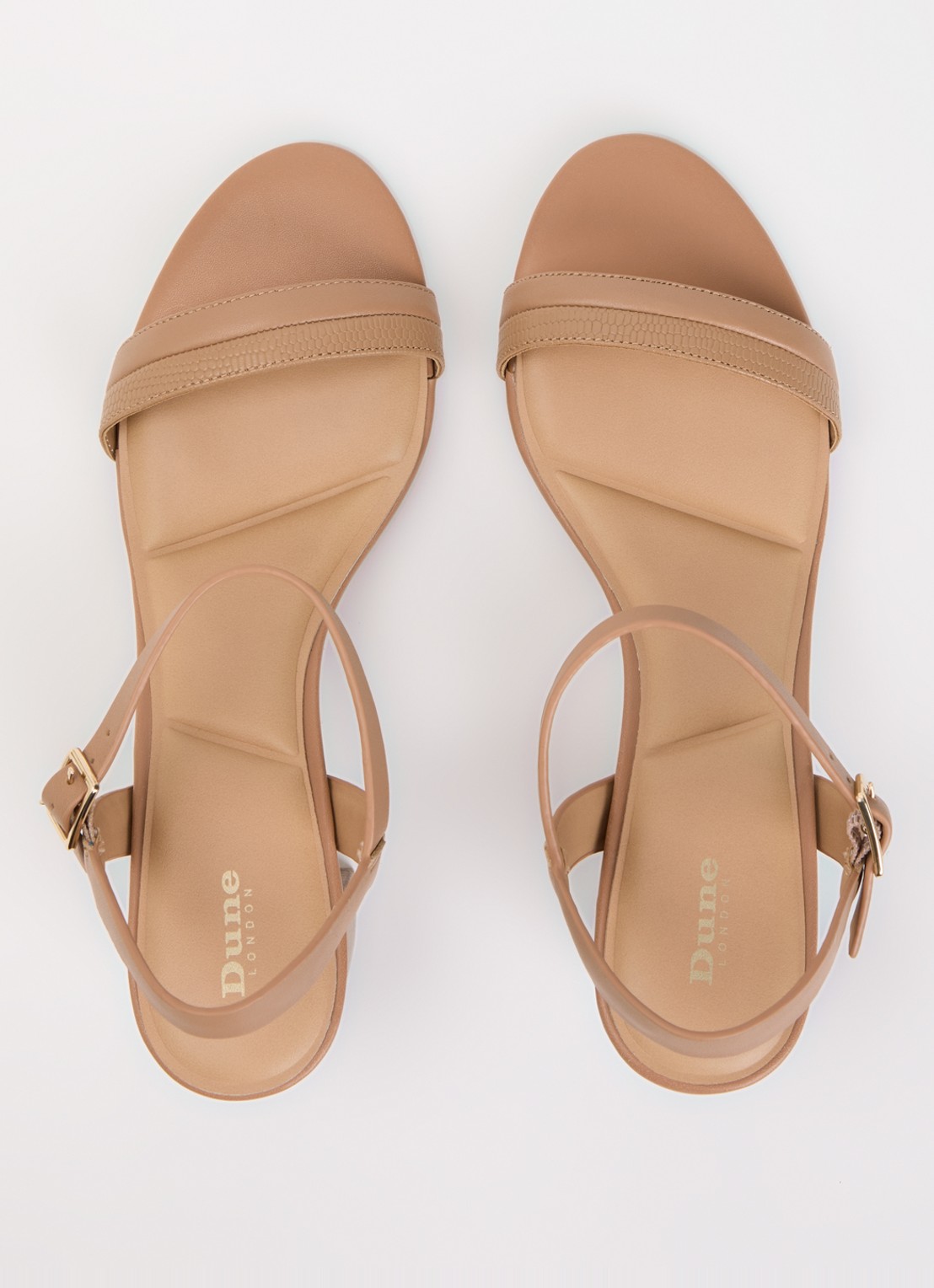 Dune London Jaycie sandalette van leer - detail 4 lichtbruin