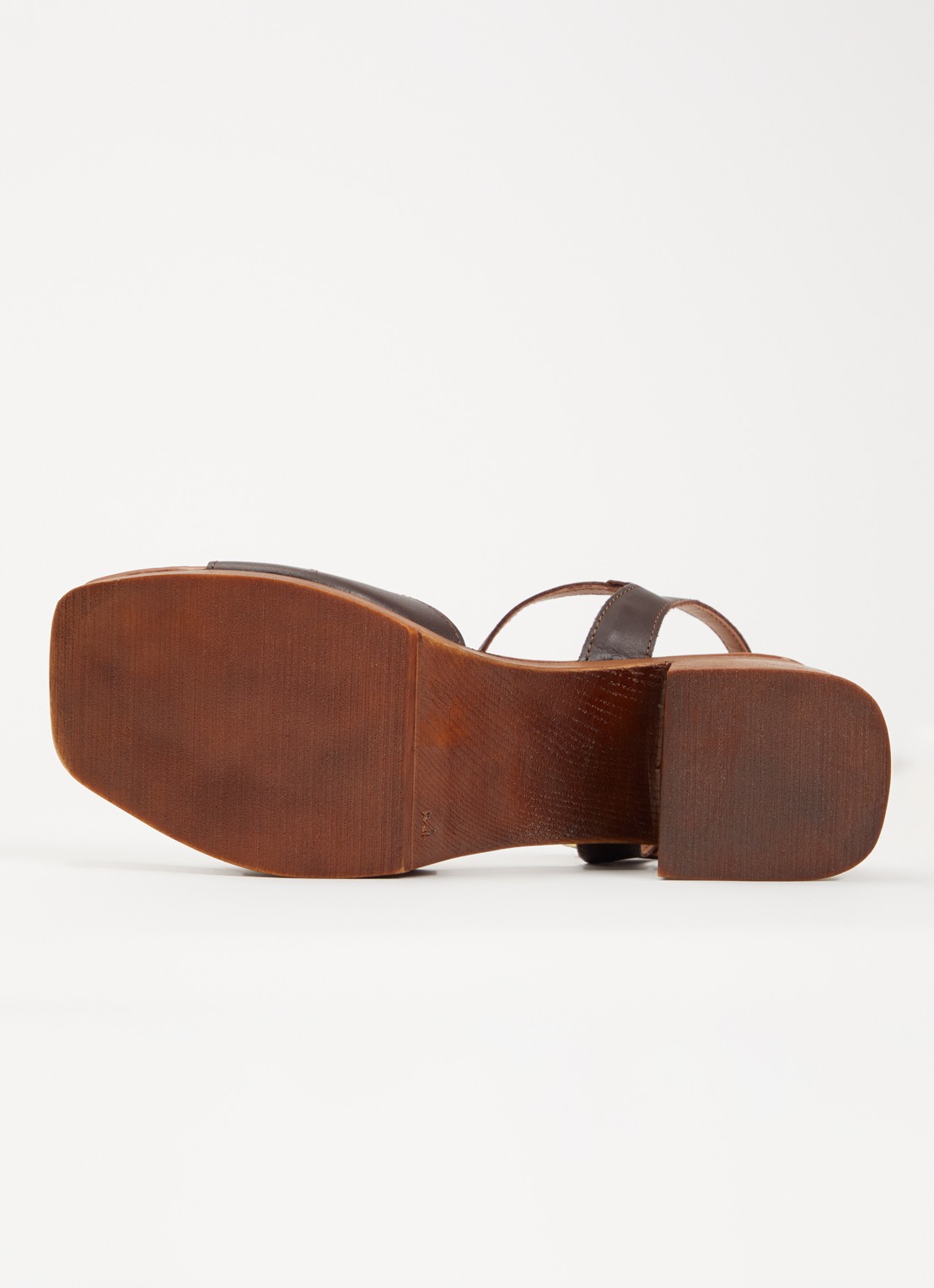 Dune London Jeane sandalette van leer - detail 3 donkerbruin