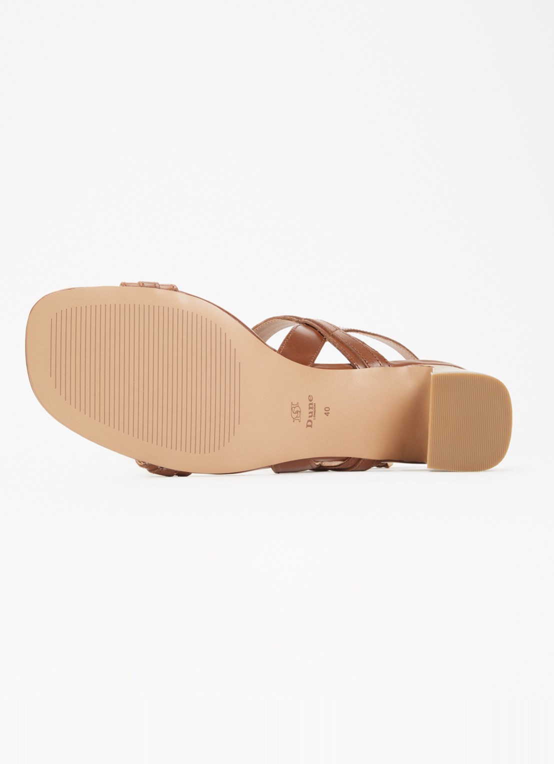 Dune London Jiving sandalette van leer - detail 4 bruin