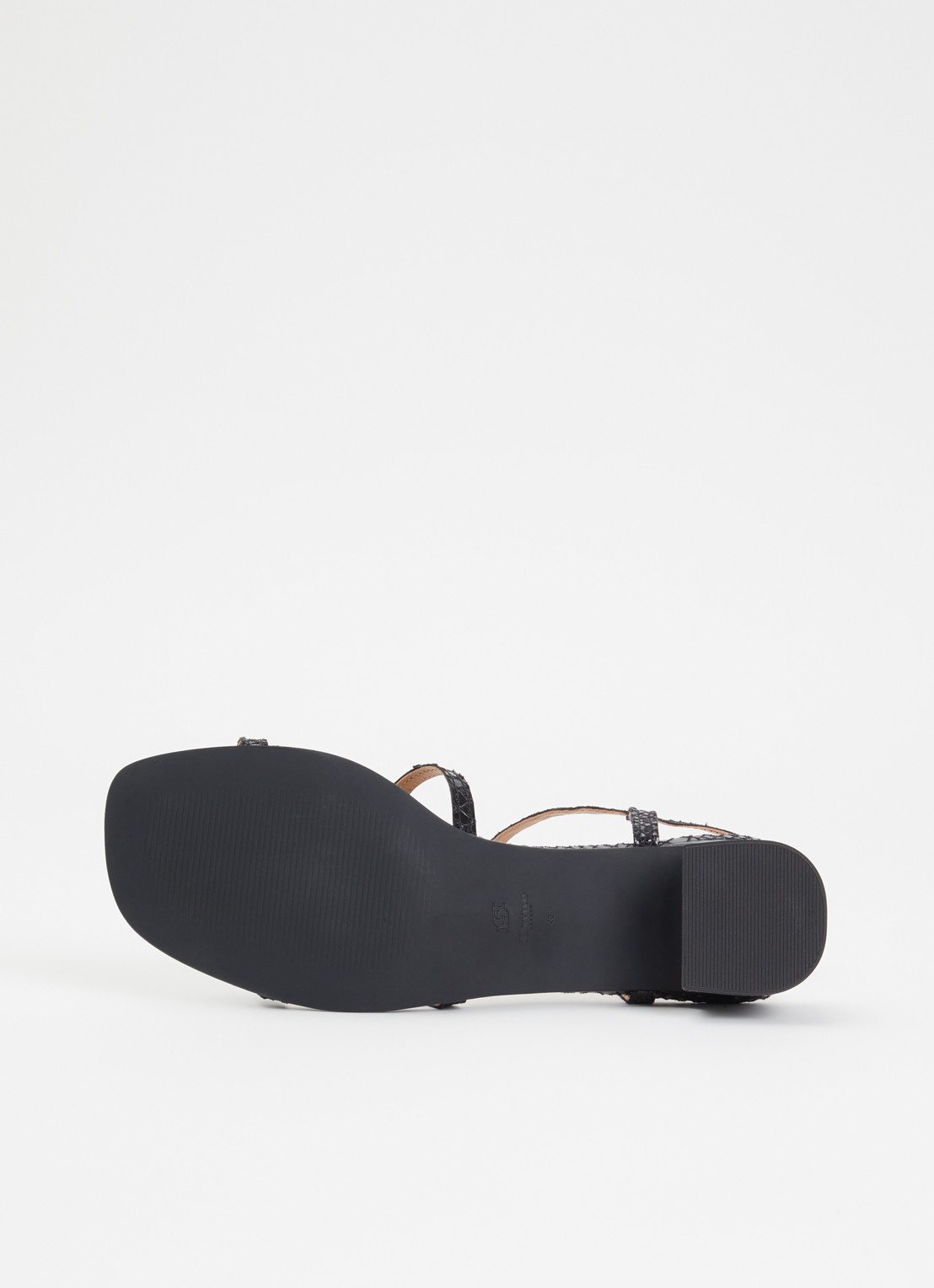 Dune London Justly sandalette met slangenstructuur - detail 5 zwart