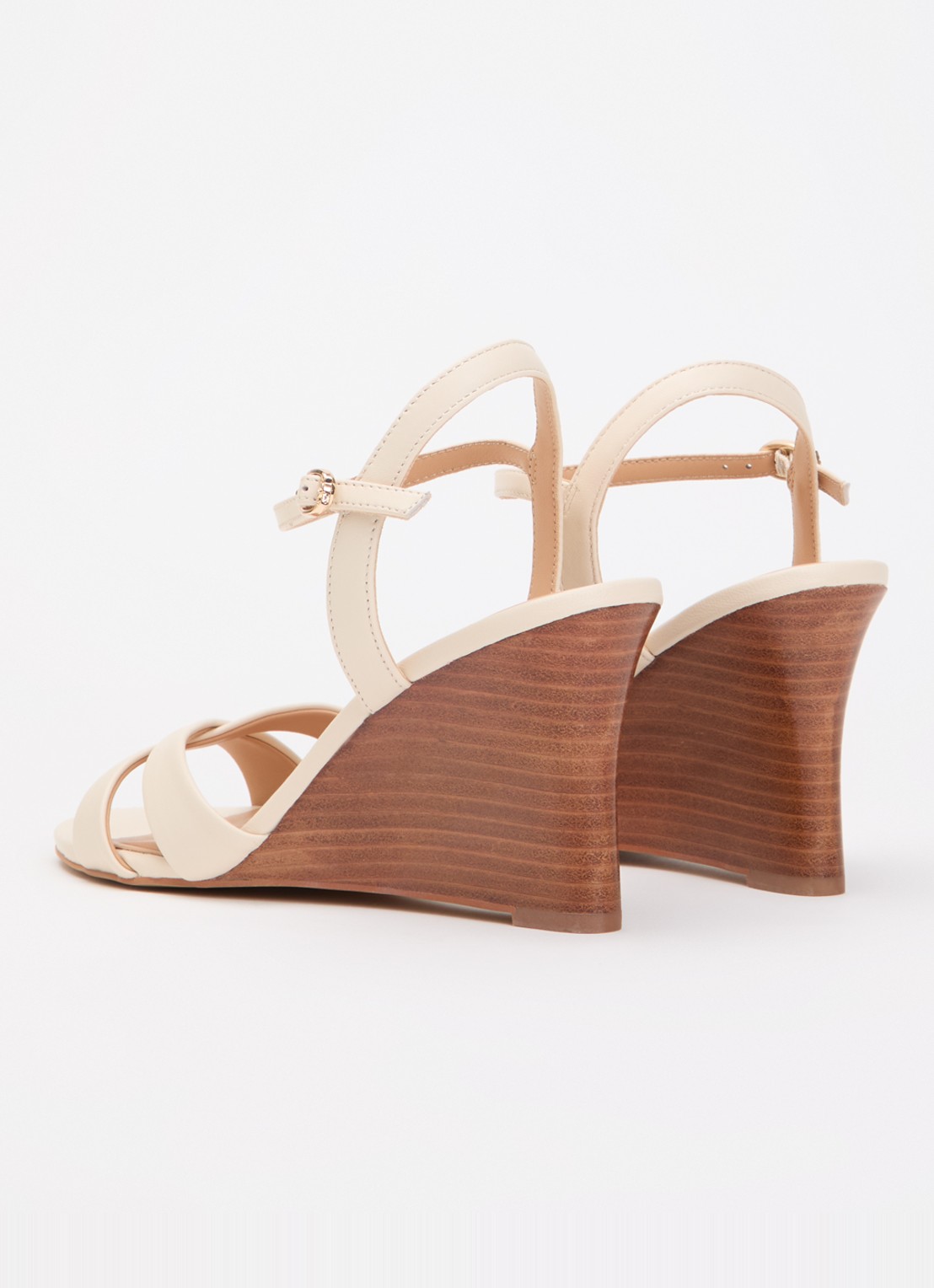Dune London Kalans sandalette van suède - achterkant creme