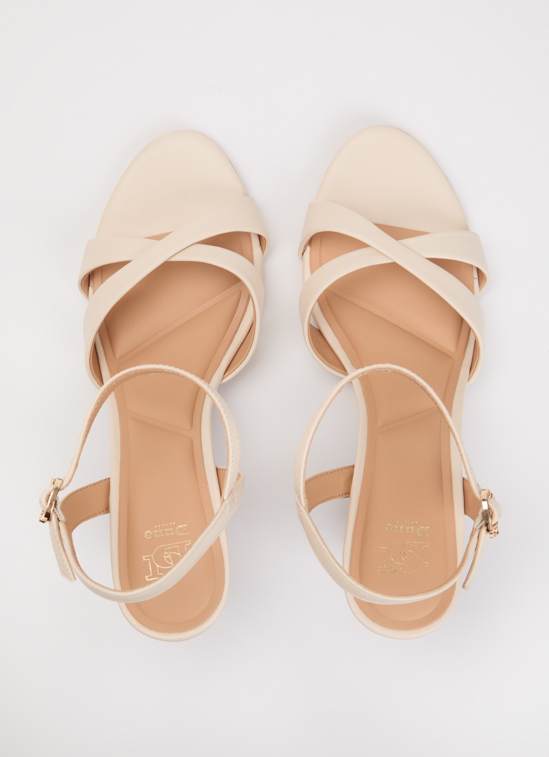 Dune London Kalans sandalette van suède - detail 4 creme