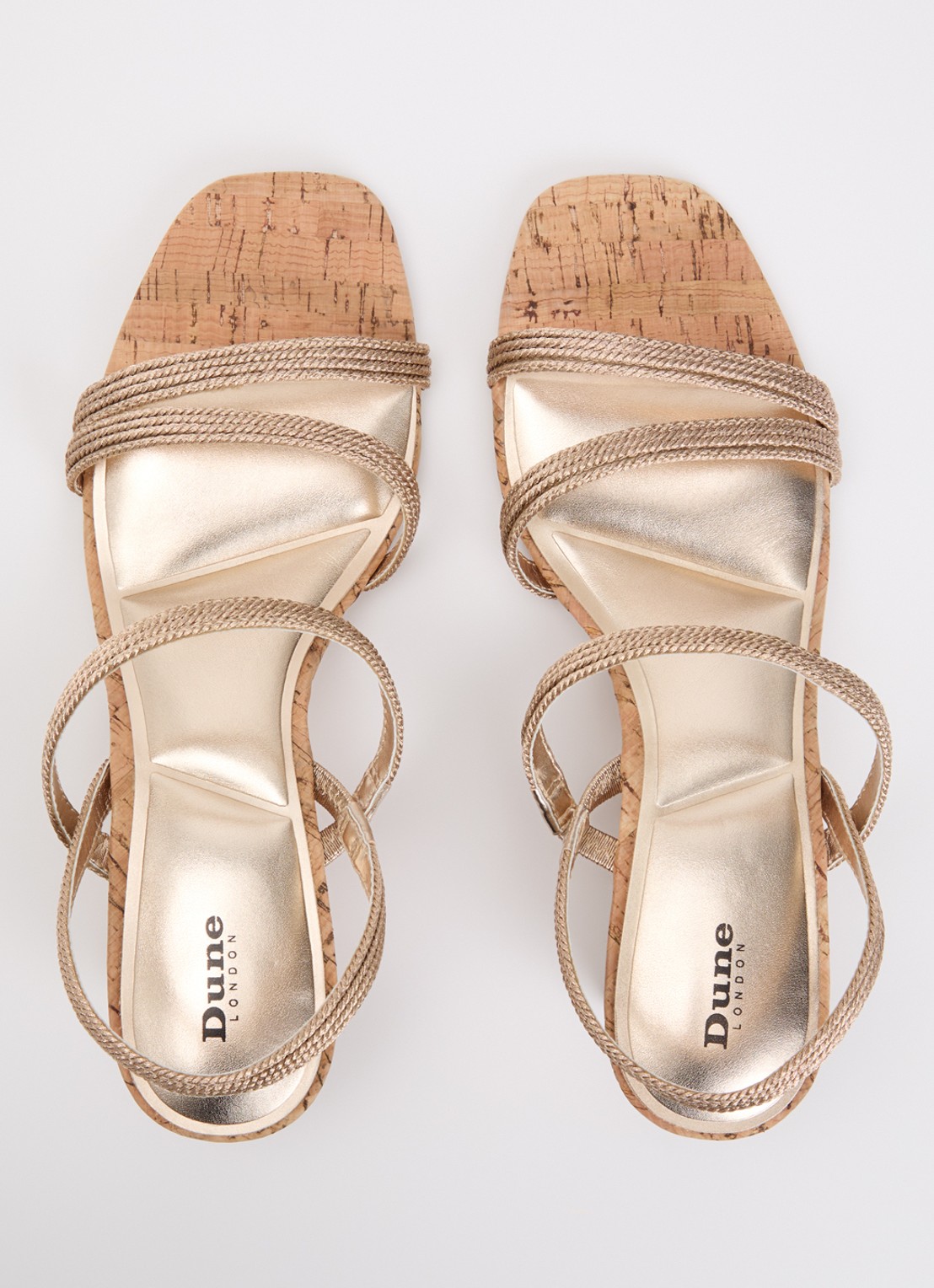 Dune London Kali sandalette met sleehak - detail 3 goud