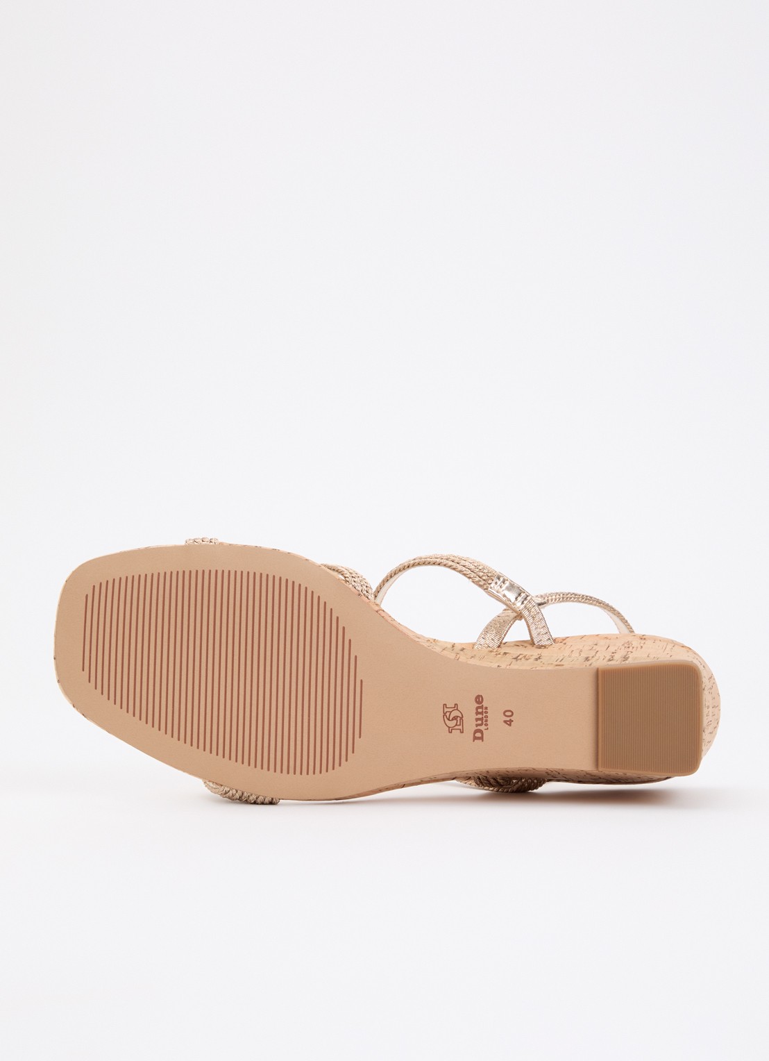 Dune London Kali sandalette met sleehak - detail 4 goud
