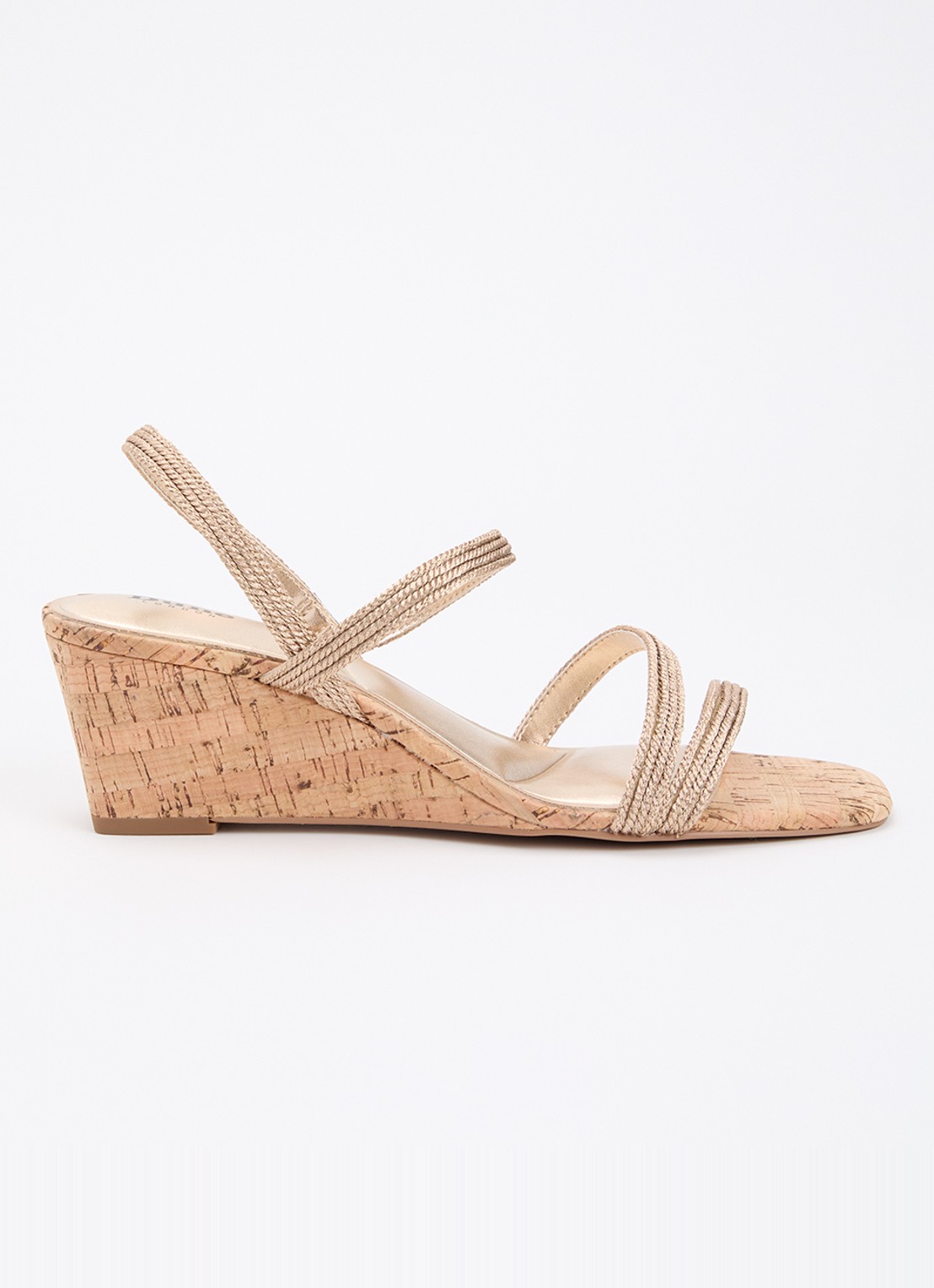 Dune London Kali sandalette met sleehak - voorkant goud