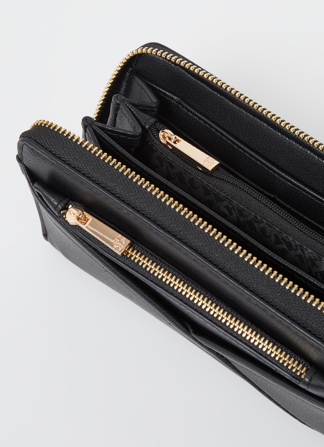 Dune London Kelbey portemonnee met logo - voorkant 3 zwart