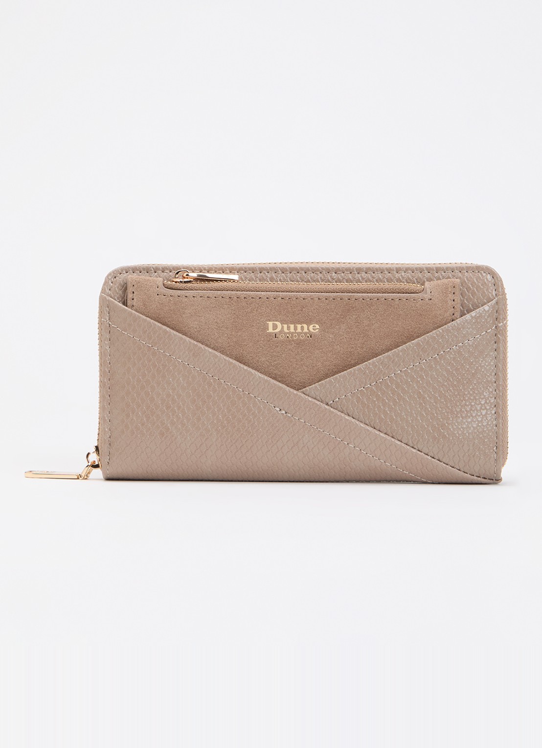 Dune London Kelbey portemonnee met logo - voorkant 2 grijs