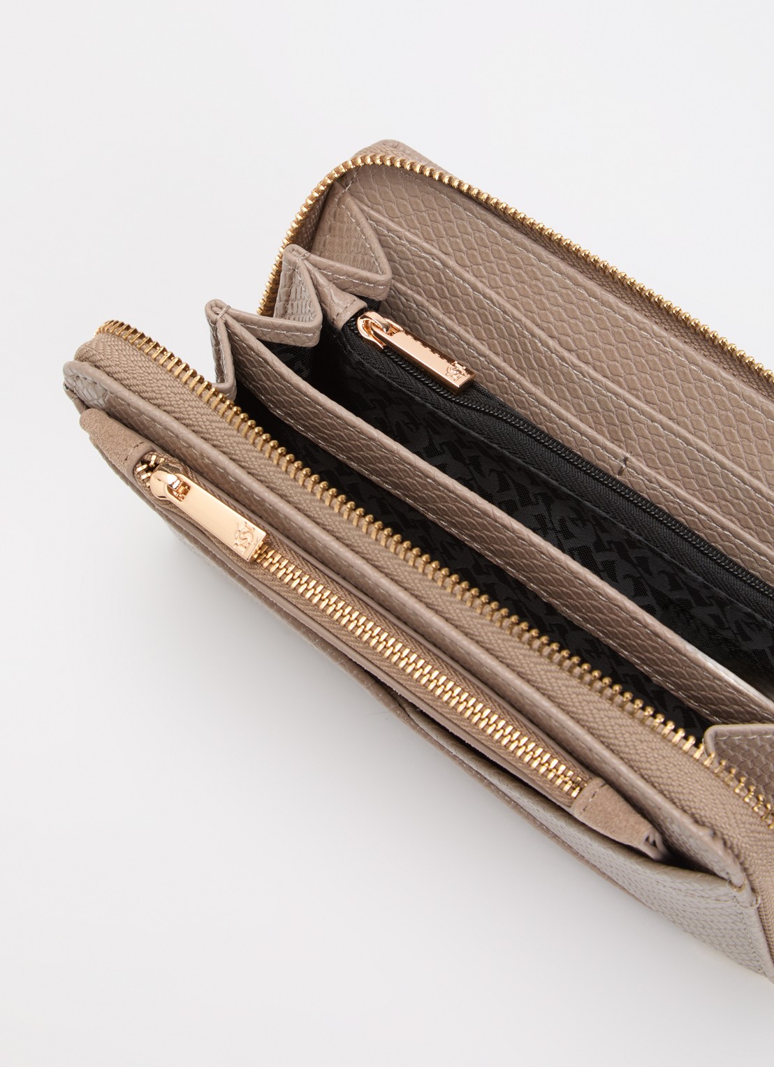 Dune London Kelbey portemonnee met logo - voorkant 3 grijs