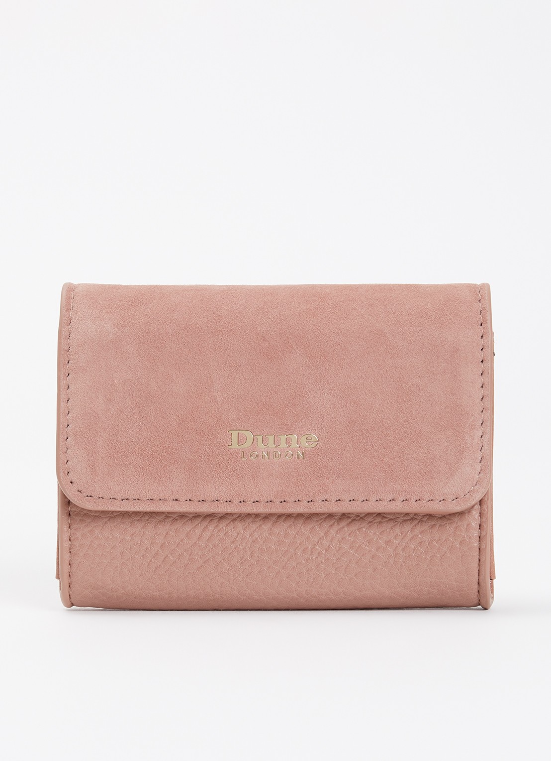 Dune London Kelsey overslagportemonnee met leren details - voorkant 2 oudroze