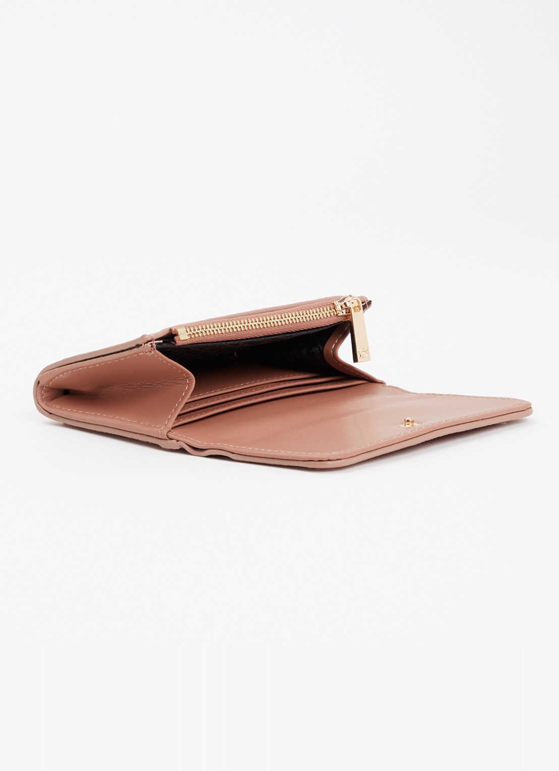 Dune London Kelsey overslagportemonnee met leren details - voorkant 3 oudroze