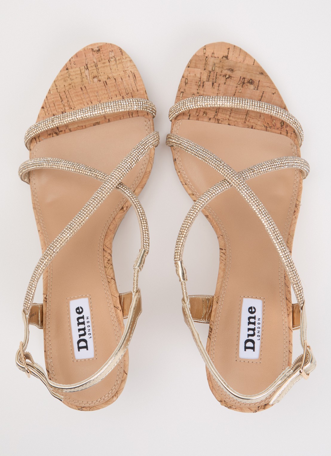 Dune London Kiikii sleehak met strass - detail 3 goud
