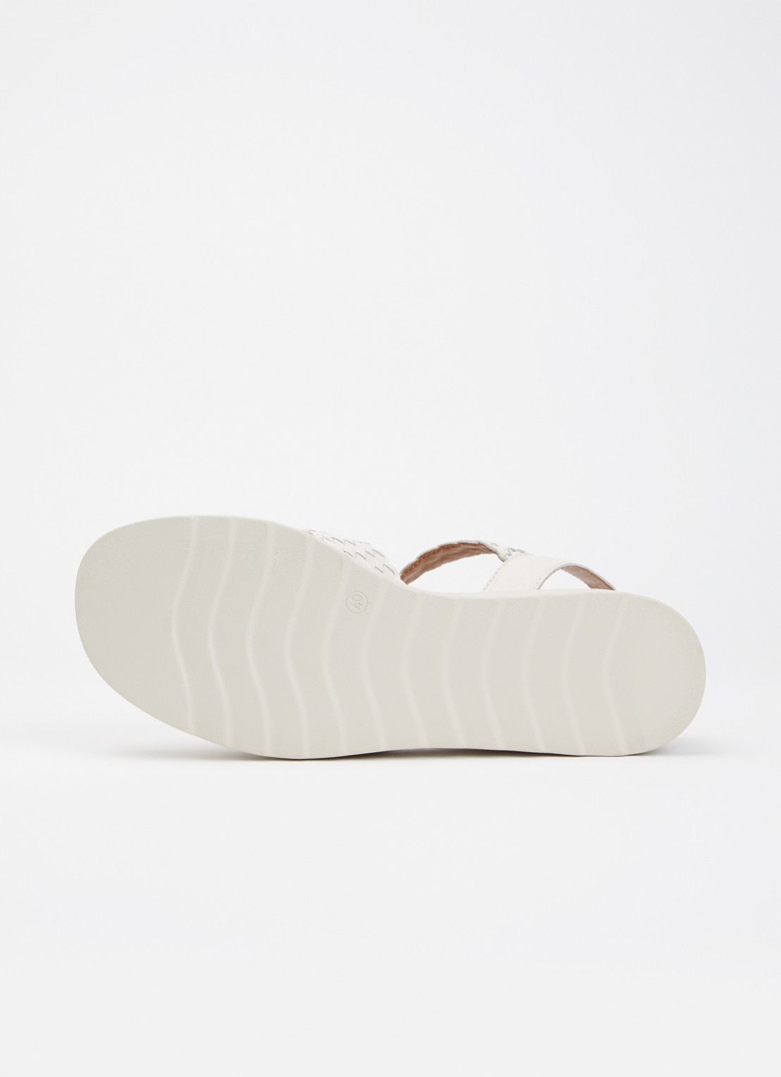 Dune London Kinleys sandalette van leer - detail 3 gebroken wit