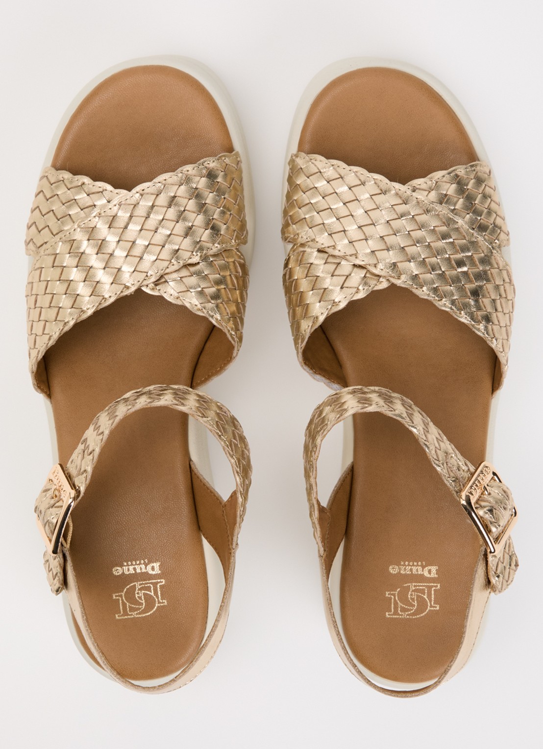 Dune London Kinleys sandalette van leer - detail 2 goud