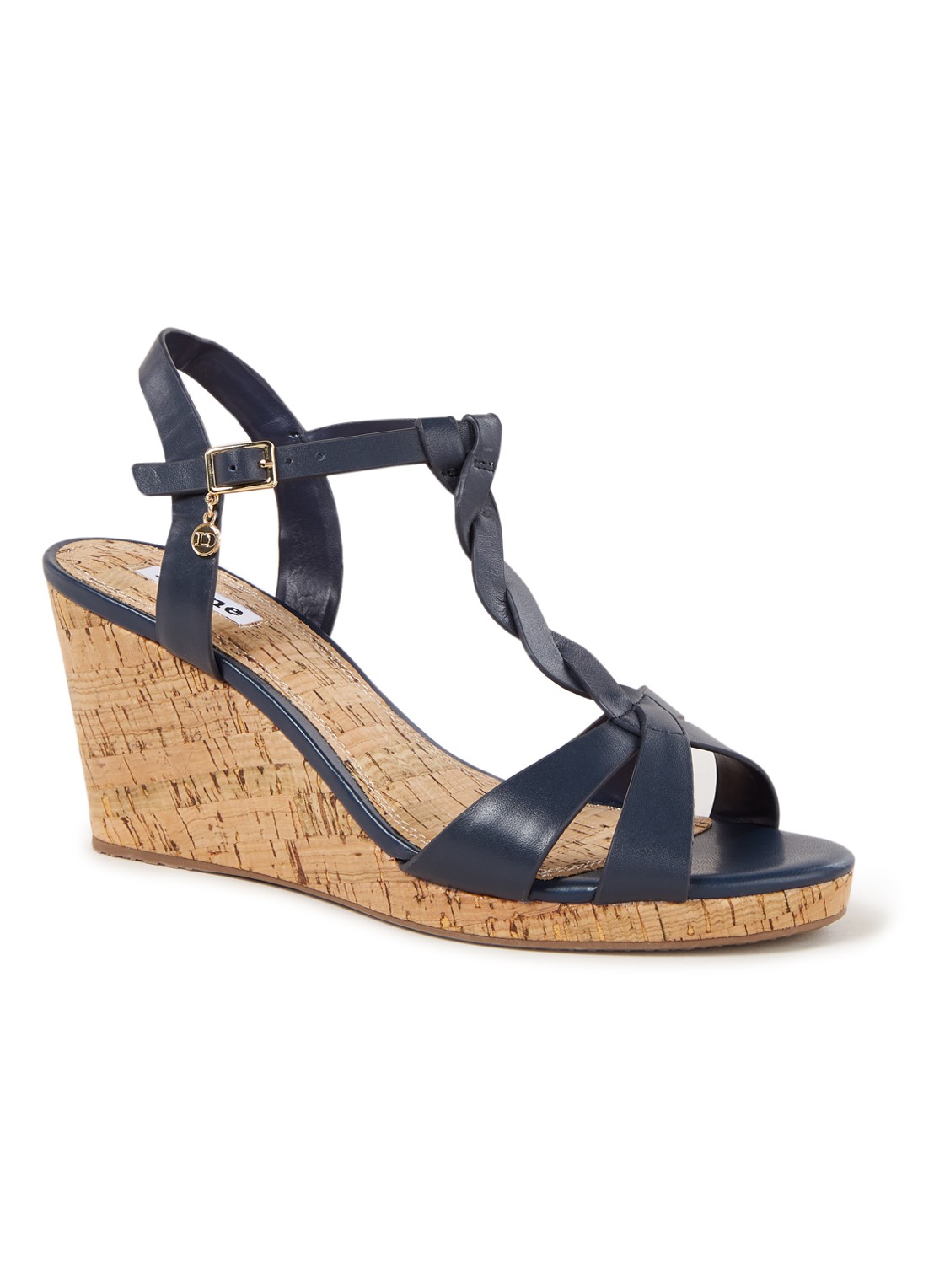 Dune London Koala sleehak van leer - voorkant donkerblauw