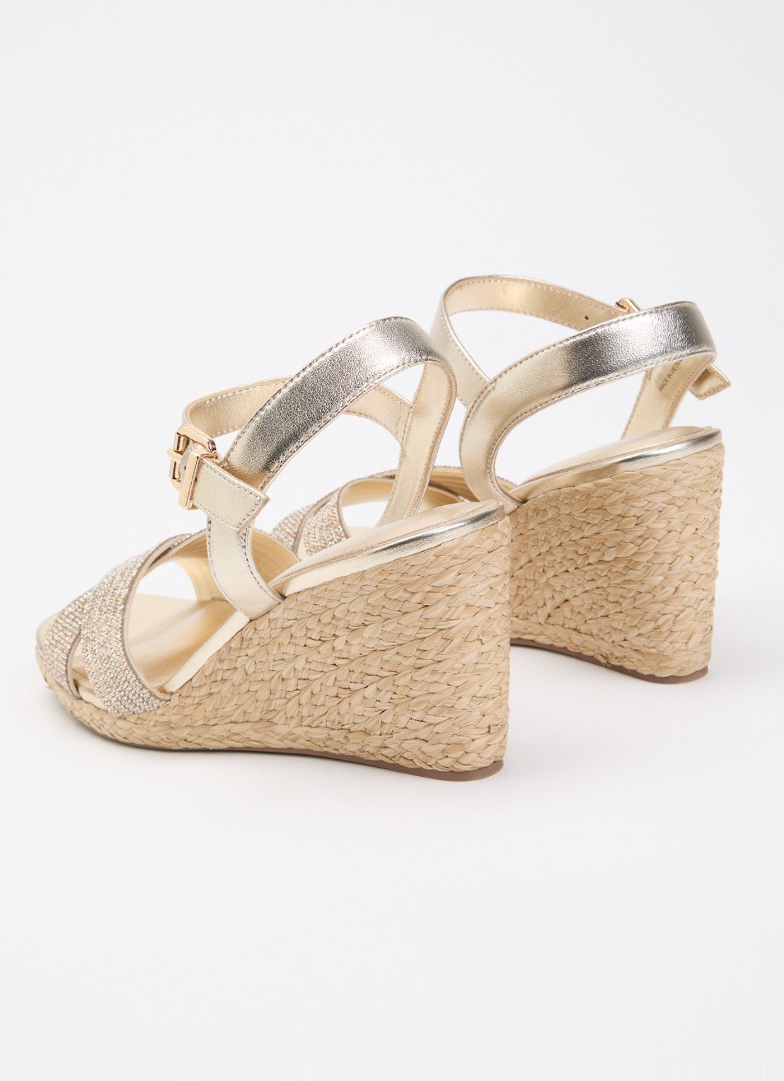 Dune London Kyro espadrilles met strass - achterkant goud