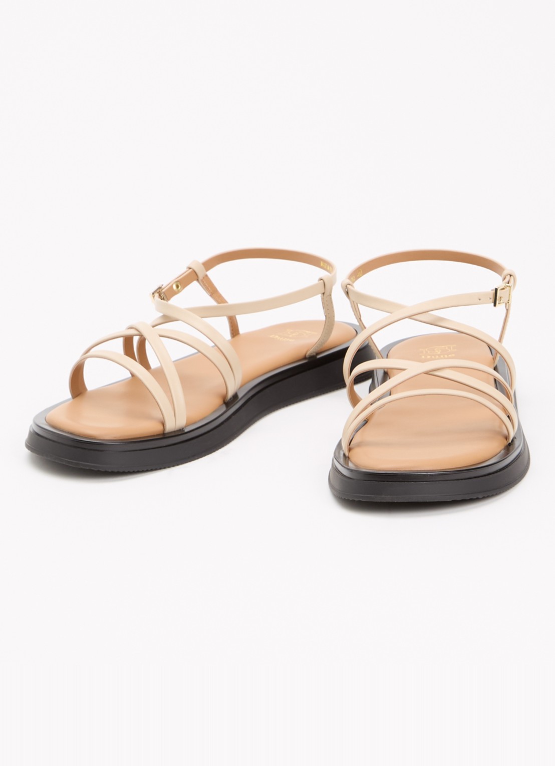 Dune London Laia sandaal van leer - detail 2 creme