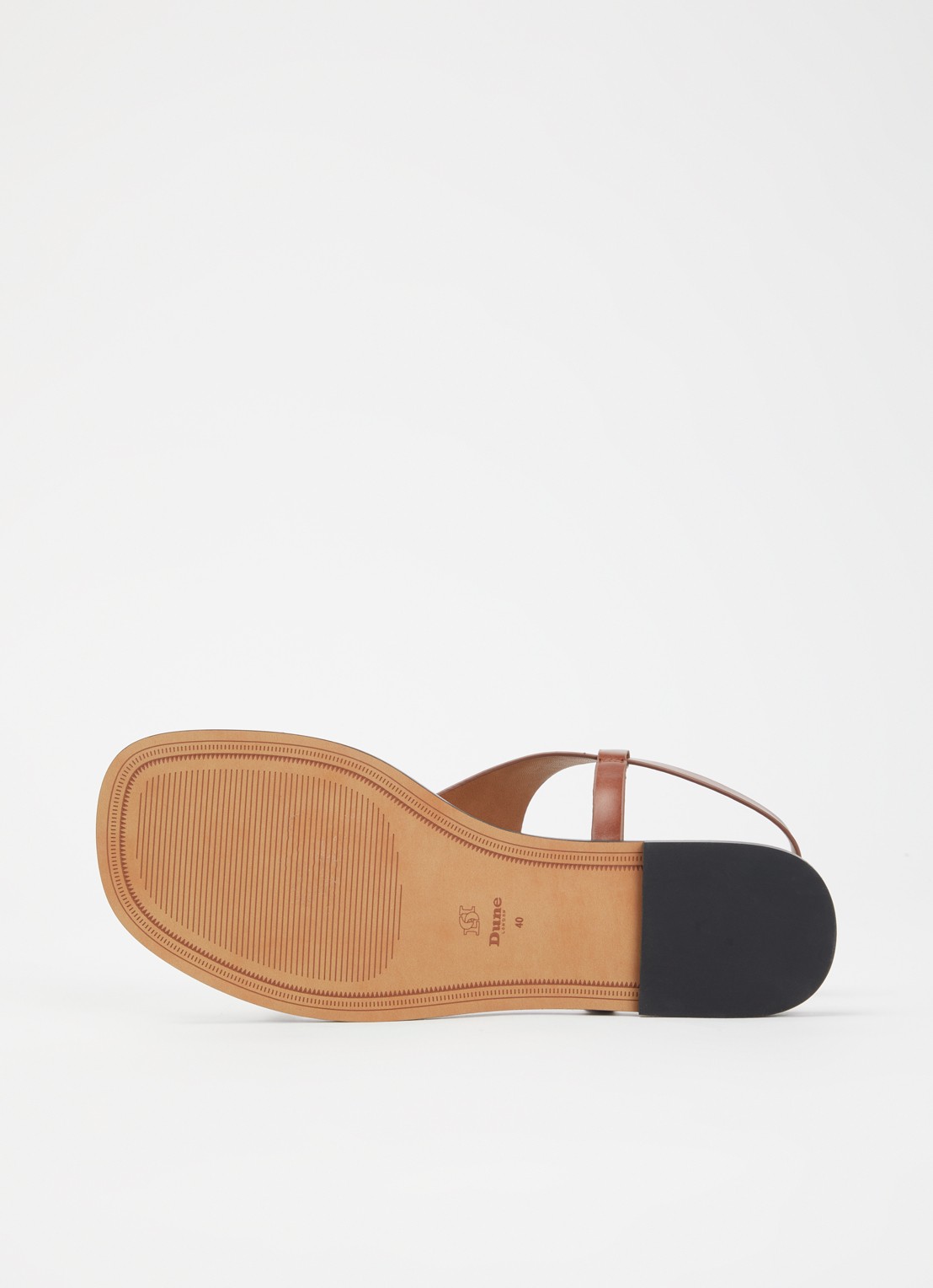 Dune London Laith sandaal van leer - detail 4 cognac