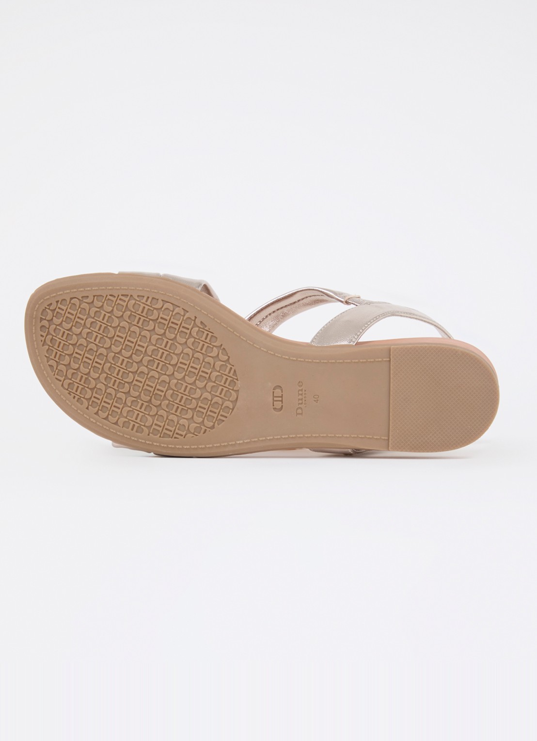 Dune London Landies sandaal van nubuck - detail 4 goud