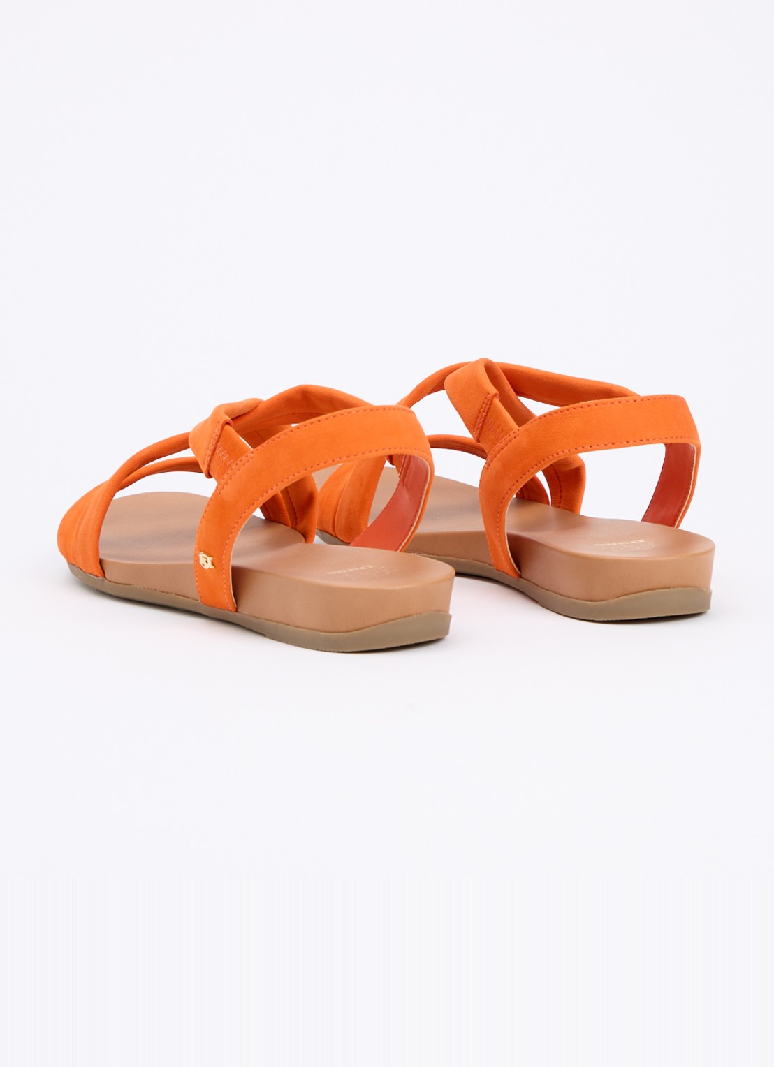 Dune London Landies sandaal van nubuck - achterkant 5 orange