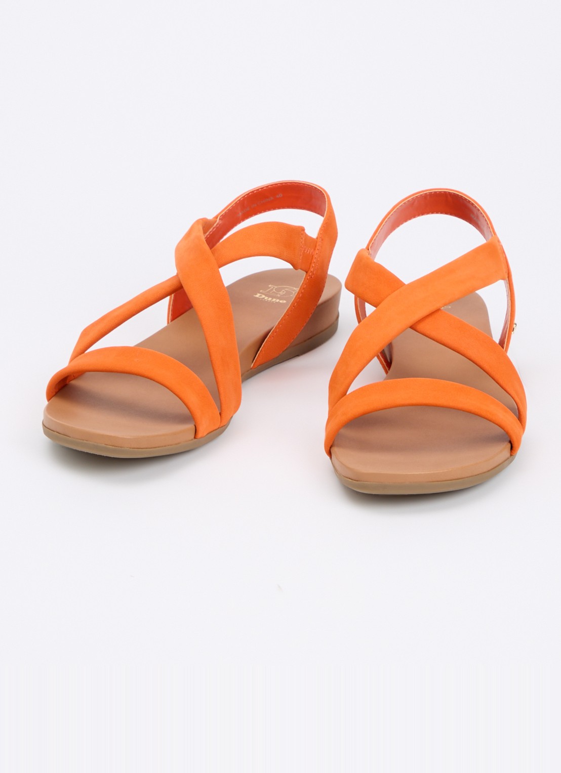 Dune London Landies sandaal van nubuck - detail 2 orange
