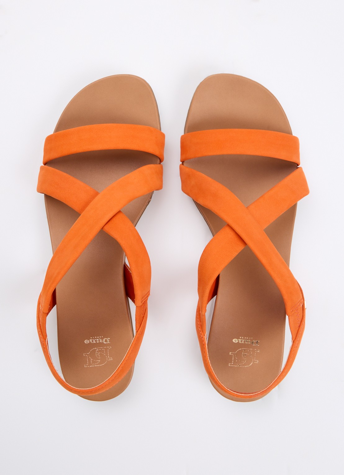 Dune London Landies sandaal van nubuck - detail 3 orange