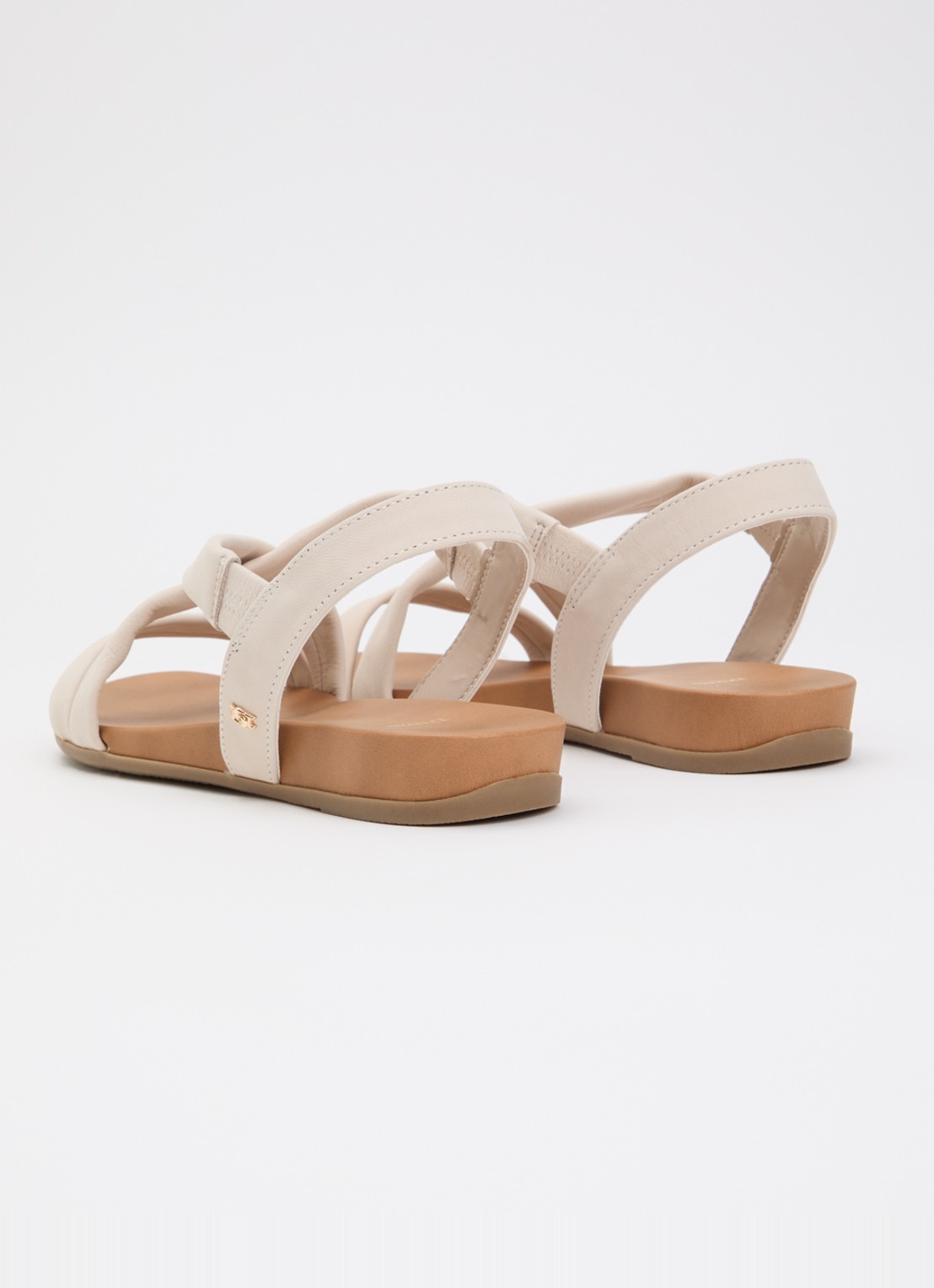 Dune London Landies sandaal van nubuck - achterkant 2 creme