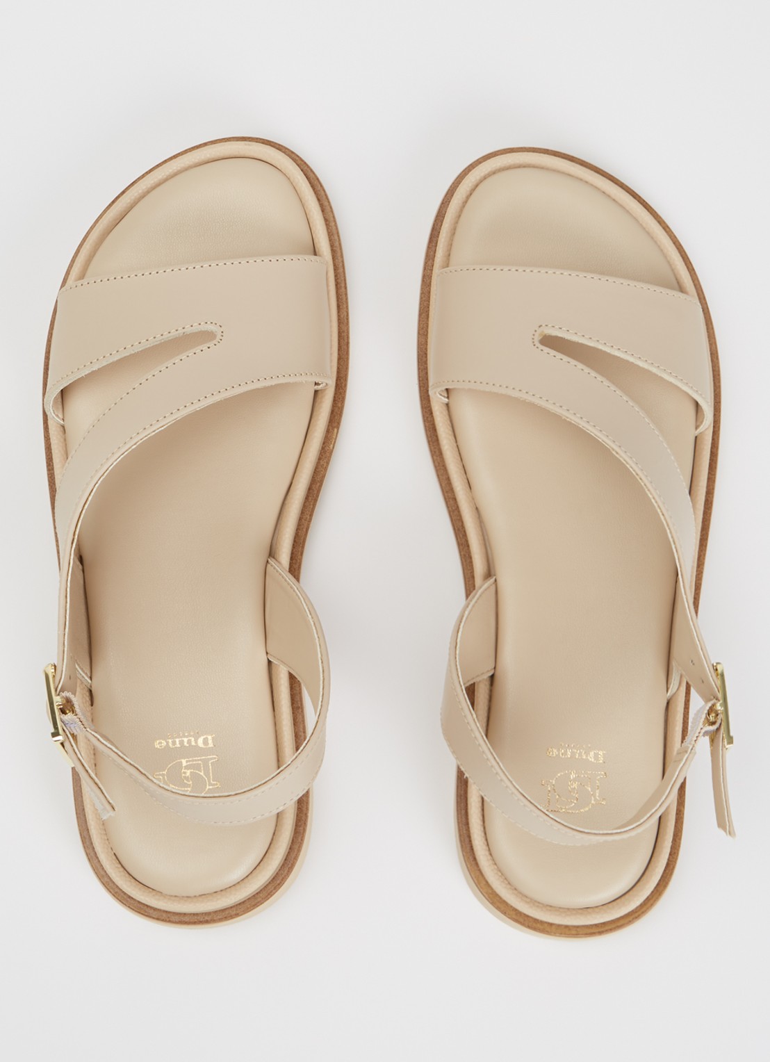 Dune London Larko sandaal van leer - detail 3 creme