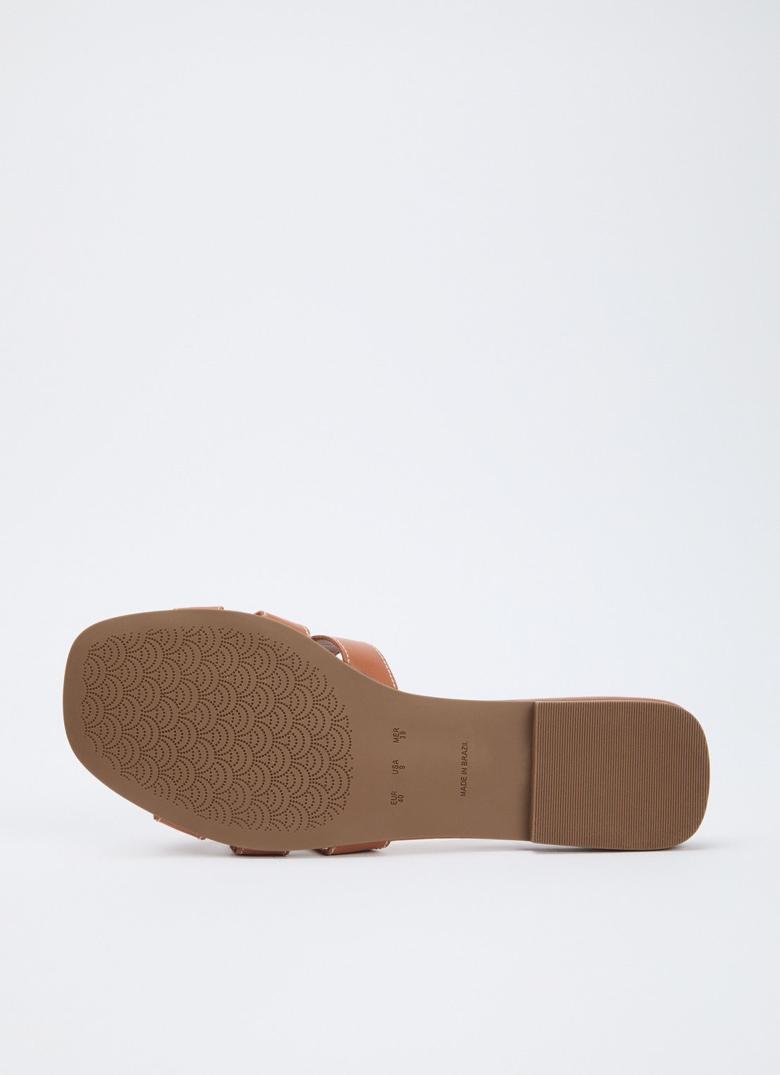 Dune London Larrissa slipper van leer - detail 5 cognac