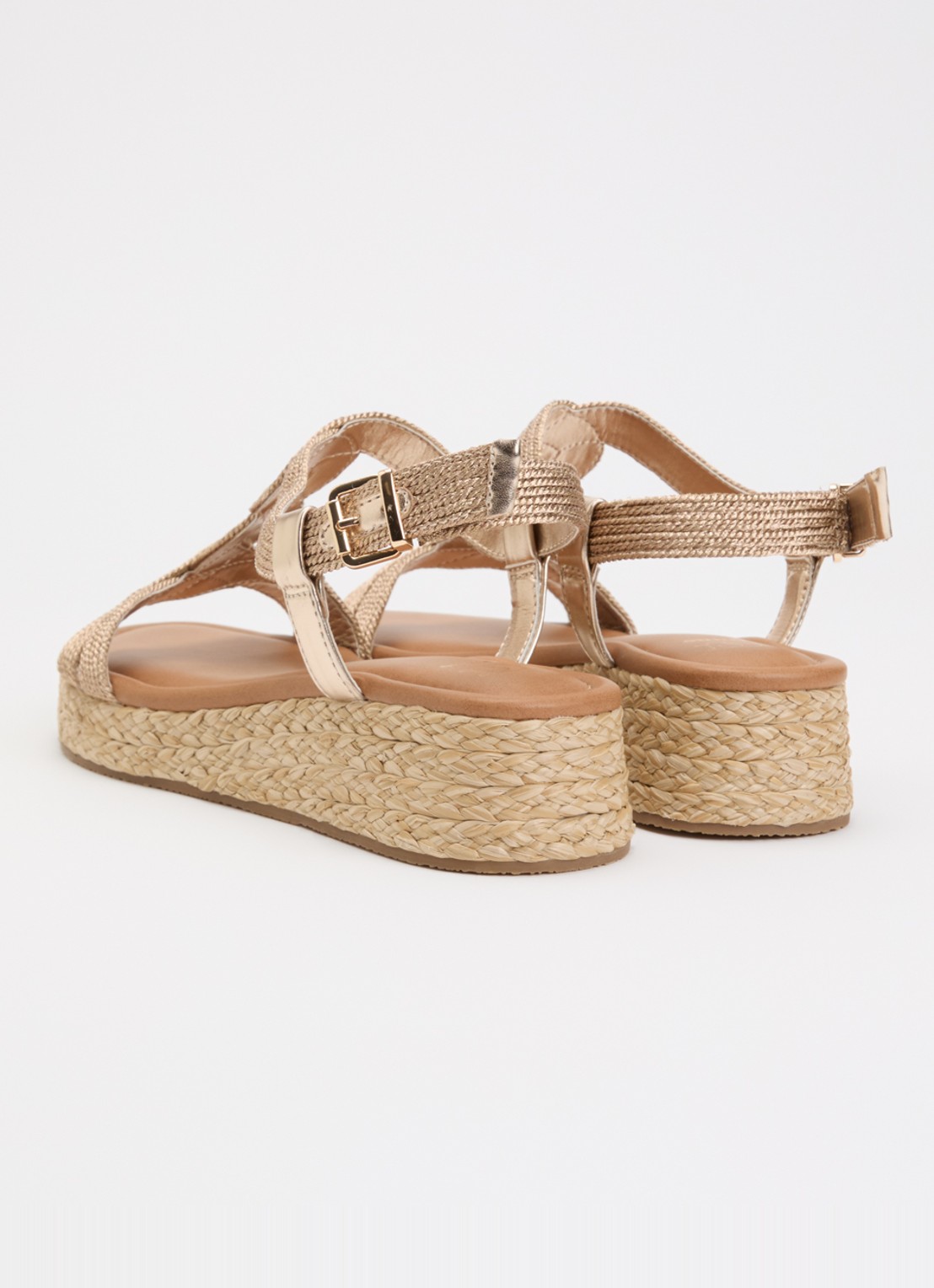 Dune London Laylah sleehak met metallic finish - achterkant goud