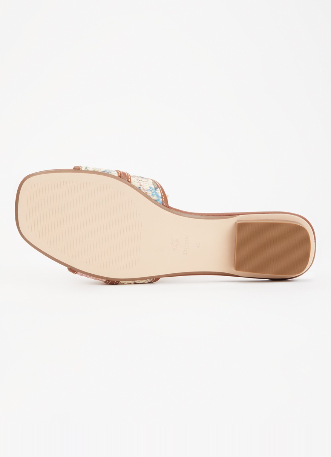 Dune London Leti sandaal met leren details - detail 5 bruin