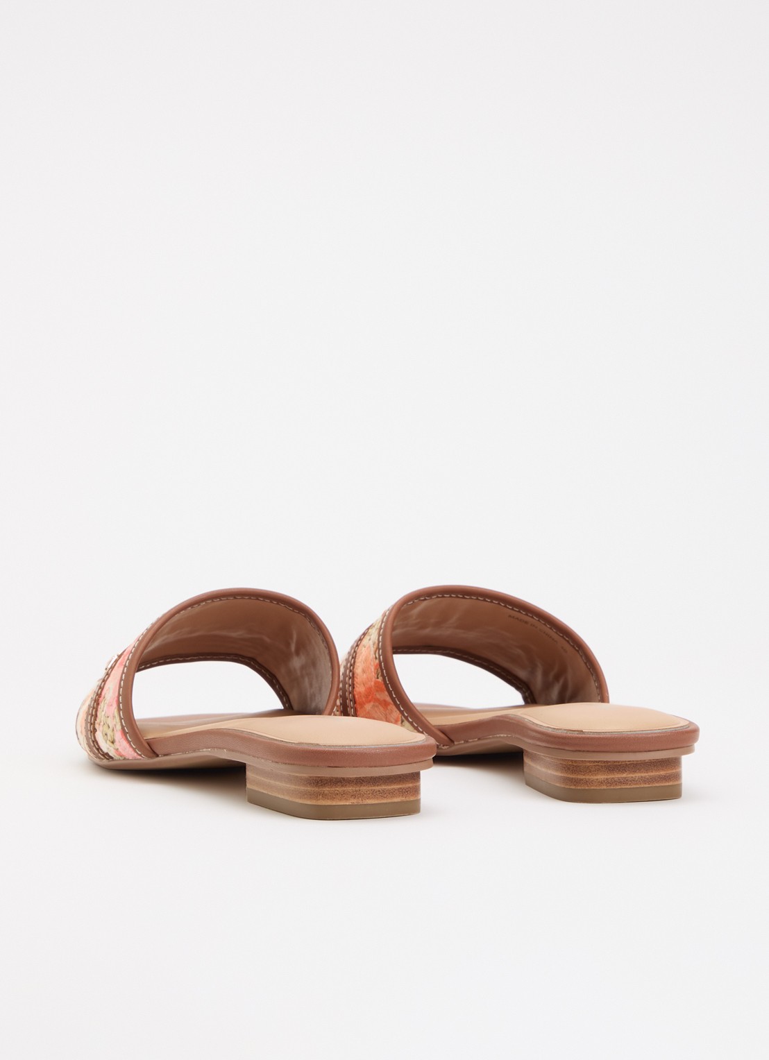 Dune London Leti sandaal met leren details - achterkant 5 orange
