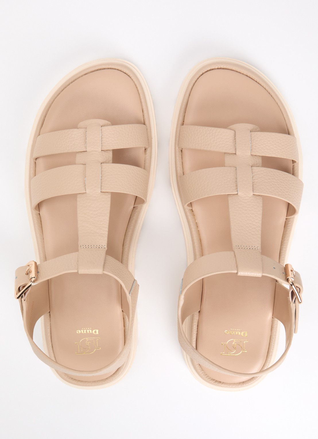 Dune London Lilar sandaal van leer - detail 3 beige
