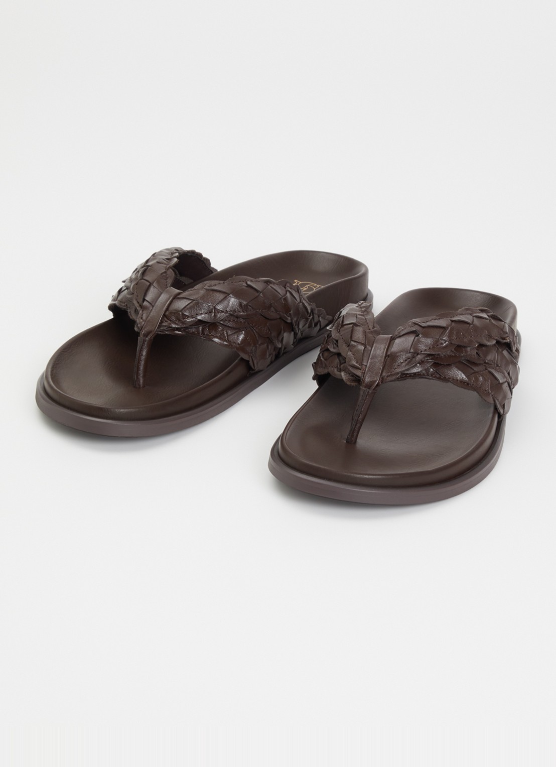 Dune London Lindie slipper van leer - detail 3 beige