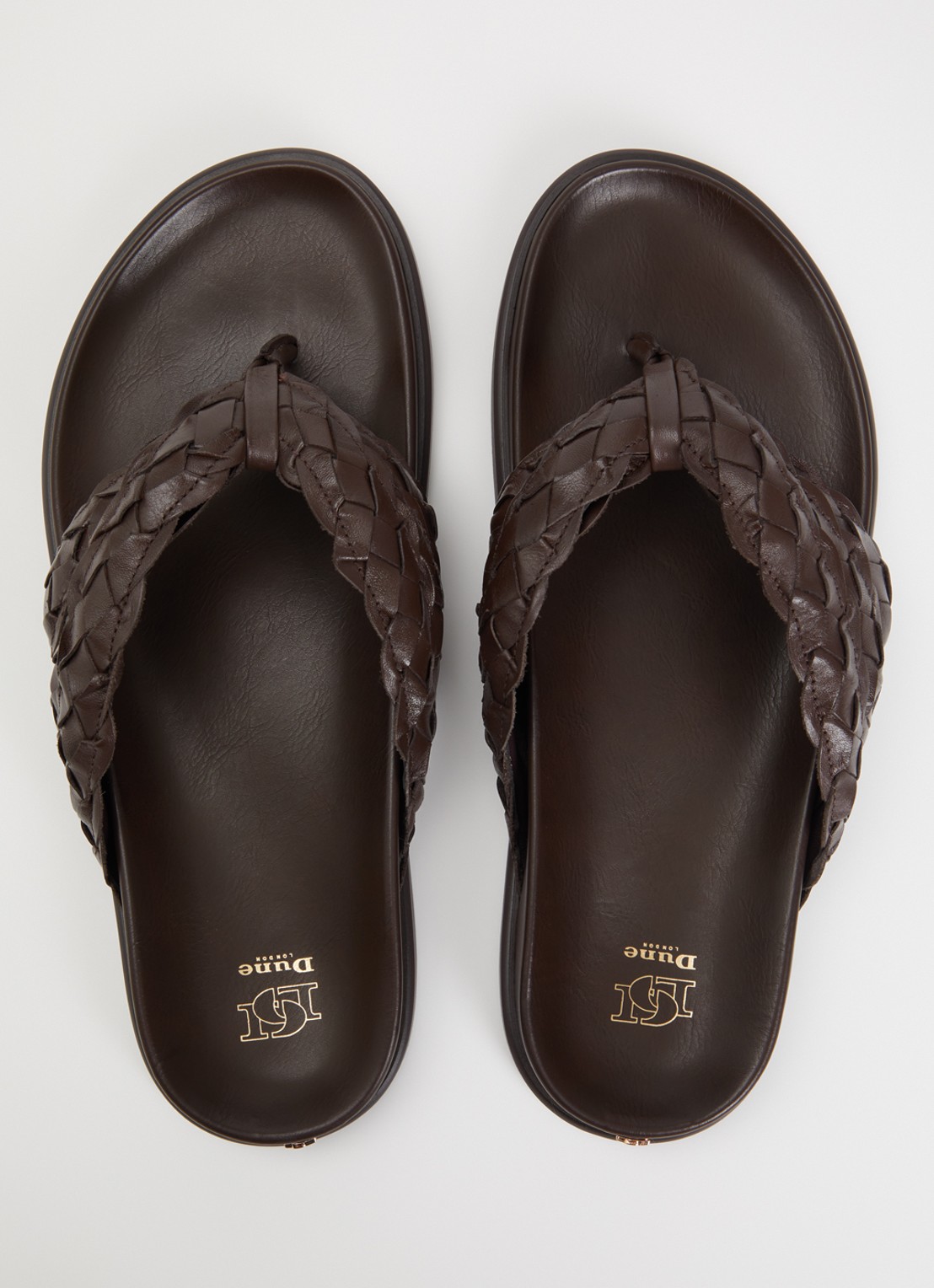 Dune London Lindie slipper van leer - detail 4 beige